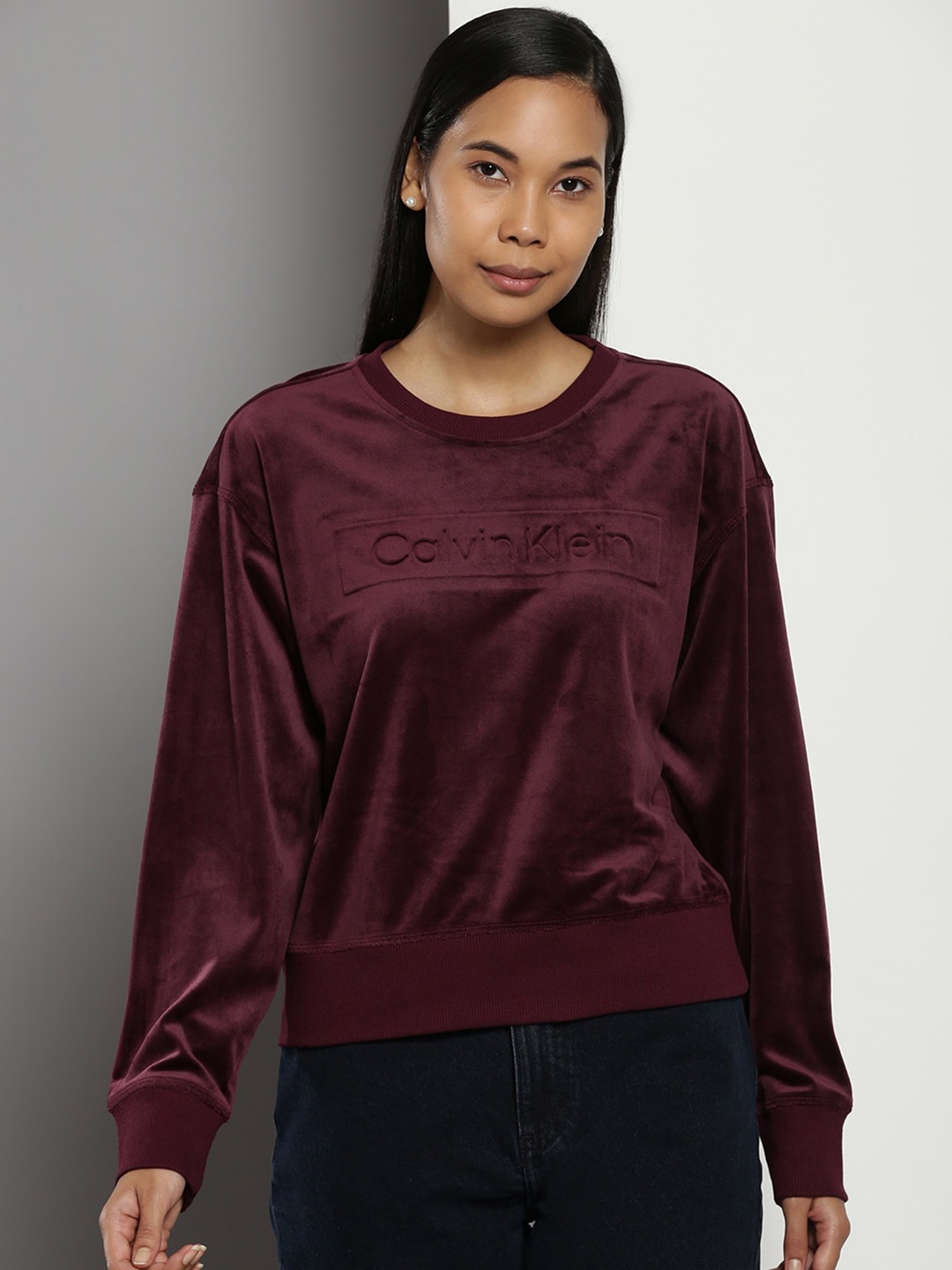 

Calvin Klein Round Neck Pullover, Maroon