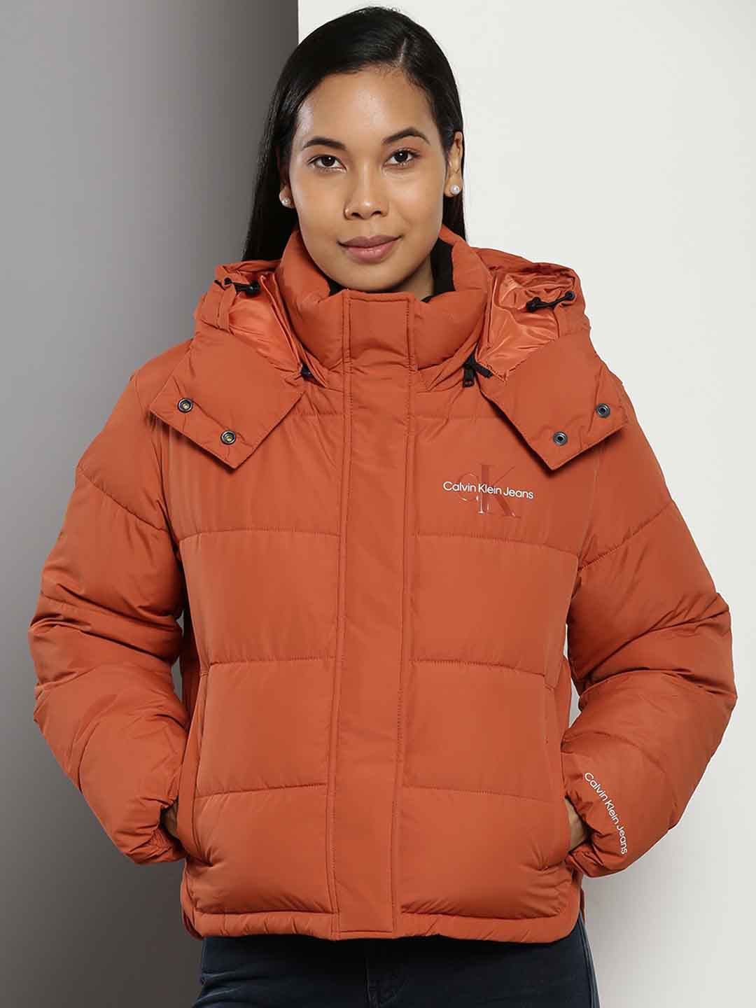 

Calvin Klein Hooded Puffer Jacket, Orange