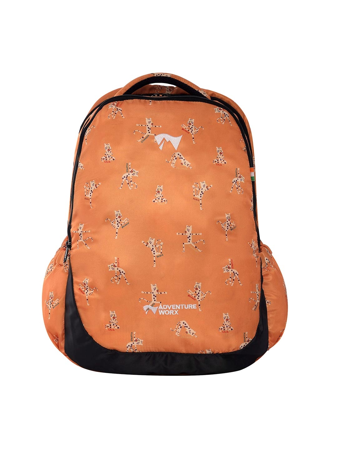 

ADVENTURE WORX Unisex Graphic Printed DuraBase Backpack With Compression Straps, Yellow