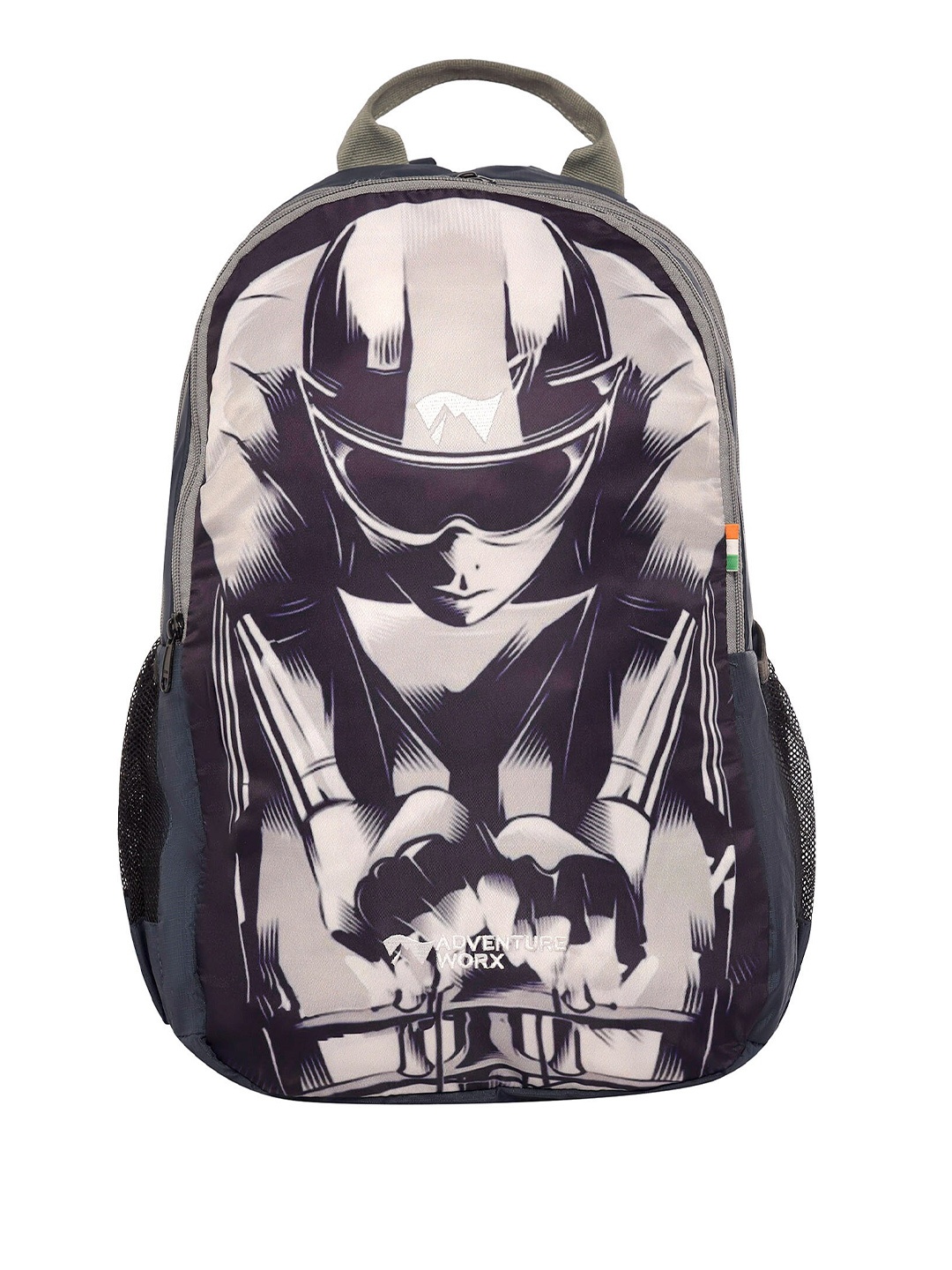 

ADVENTURE WORX Unisex Graphic Backpack with Compression Straps, Blue