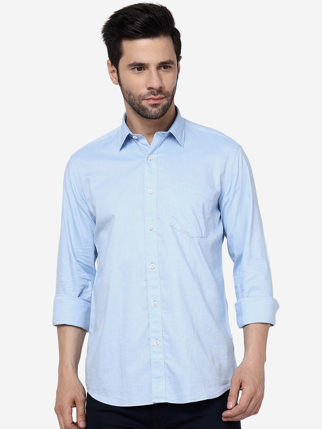 

JADE BLUE Slim Fit Classic Cotton Casual Shirt