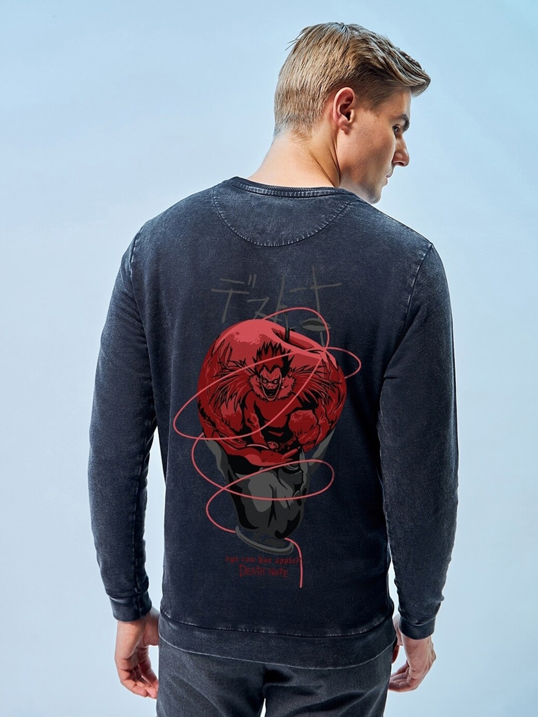 

Bewakoof Graphic Printed Cotton Pullover, Black