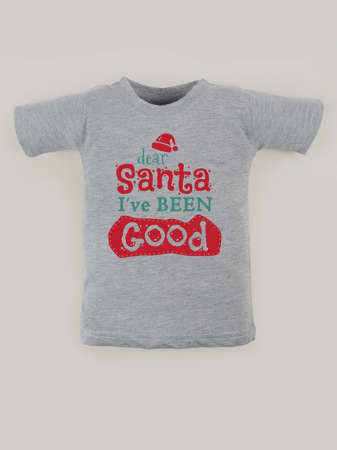 

FFLIRTYGO Kids Christmas Printed Cotton T-shirt, Grey