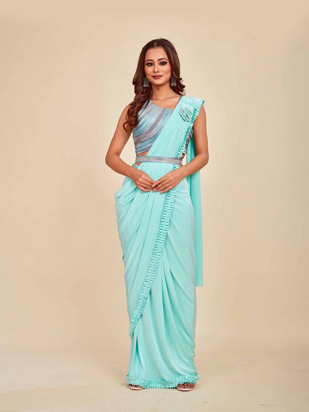 

MAHALASA Ready To Wear Saree, Blue