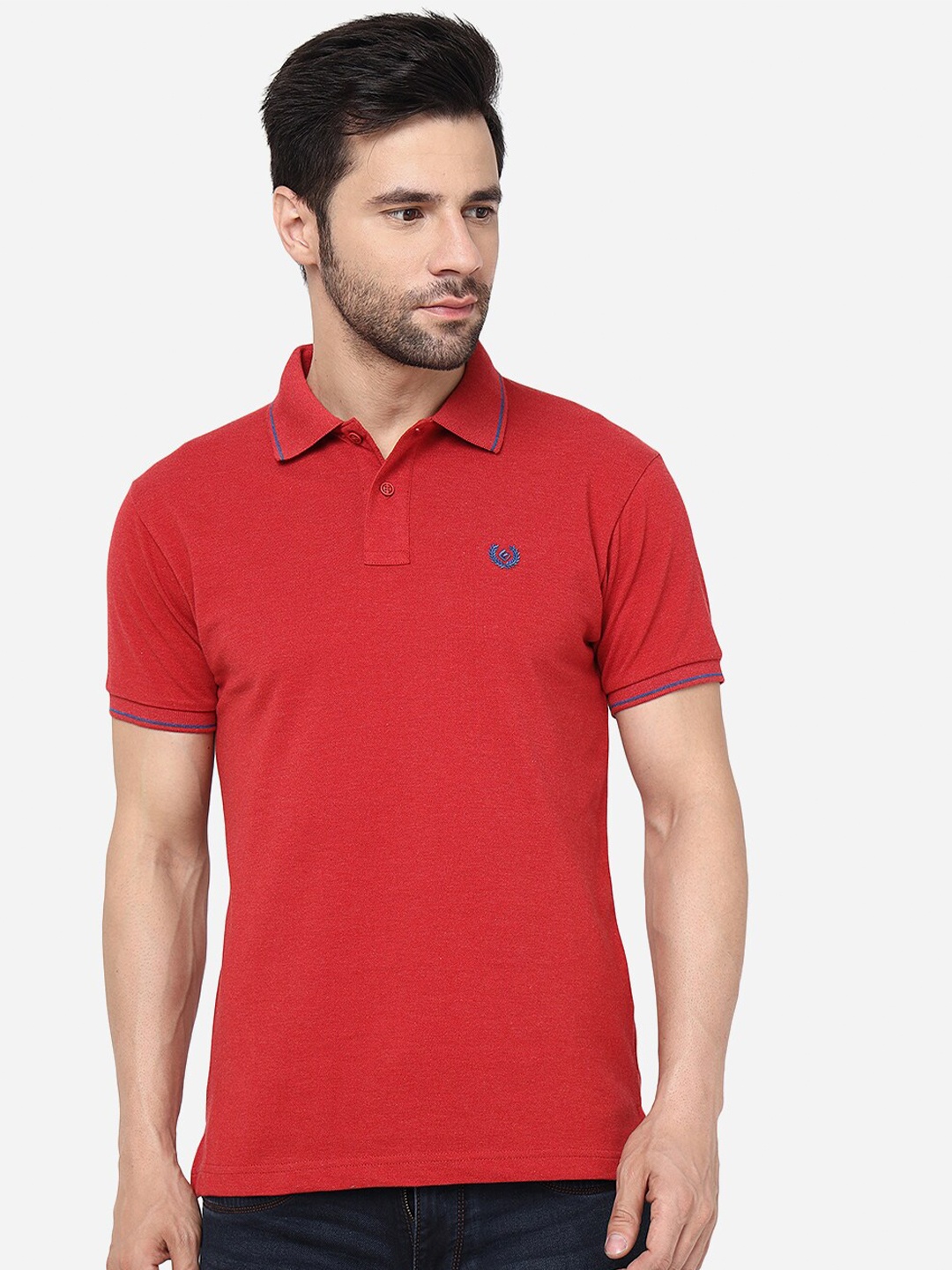 

Greenfibre Polo Collar Slim Fit T-shirt, Red