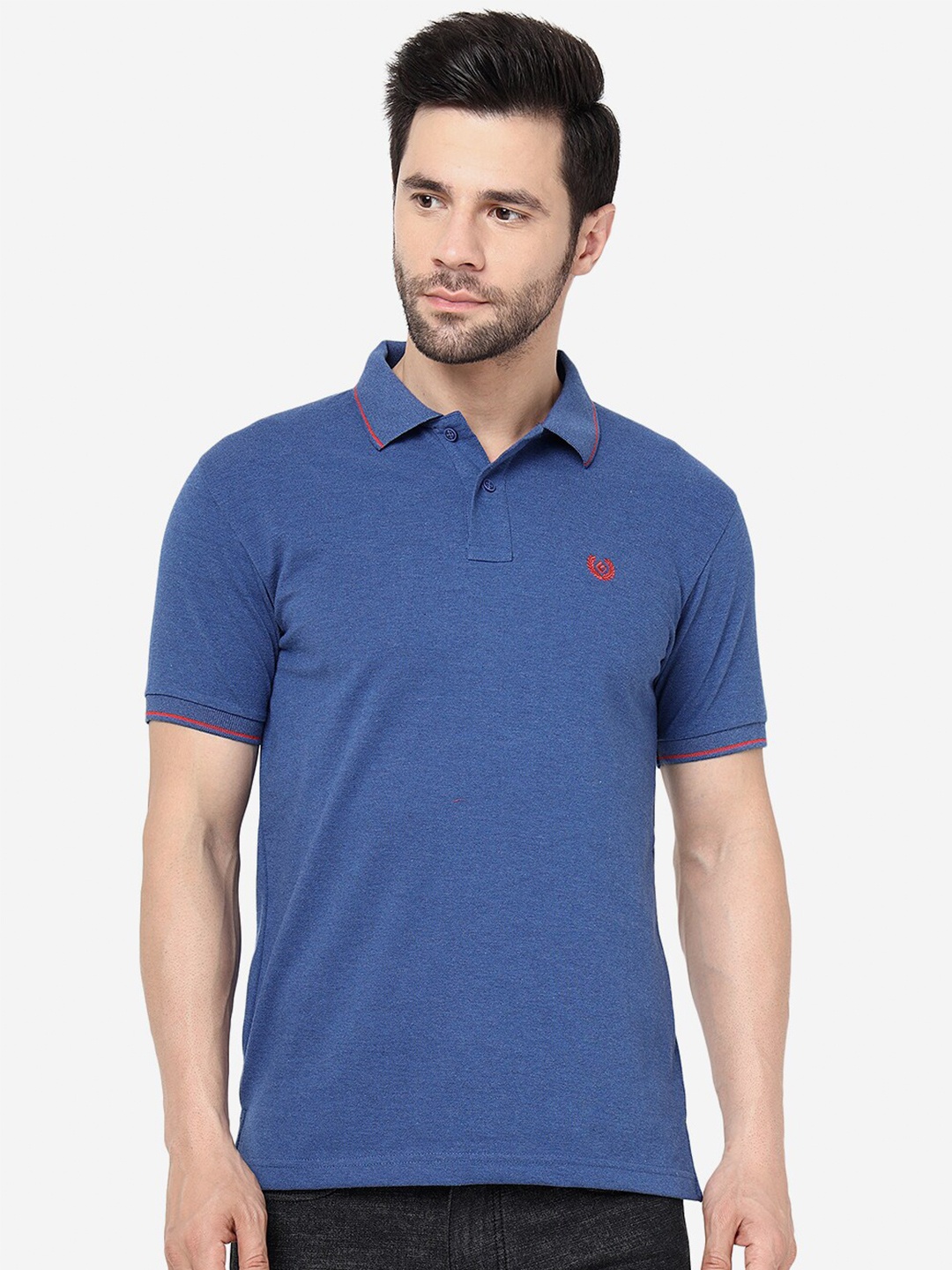 

Greenfibre Polo Collar Slim Fit T-shirt, Blue