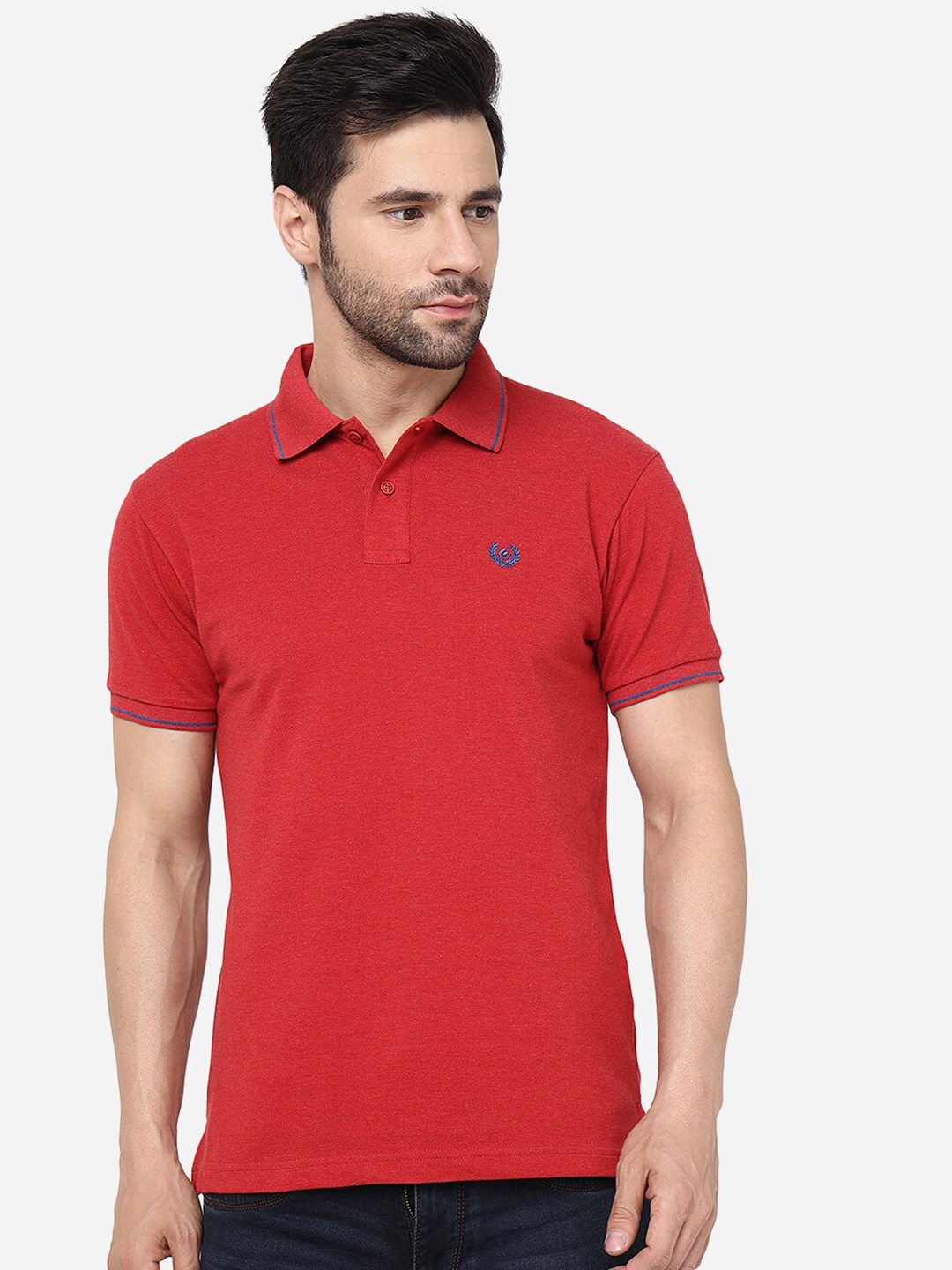 

Greenfibre Polo Collar Slim Fit T-shirt, Red