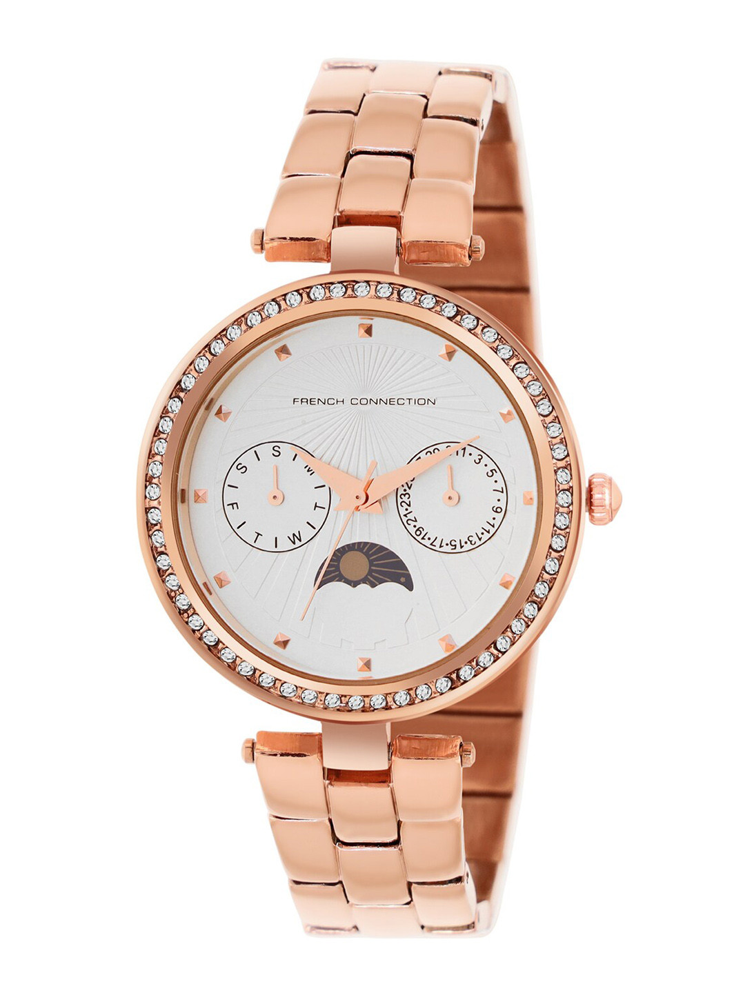 

French Connection Women Water Resistance Bracelet Style Analogue Watch FCN017A, Rose gold
