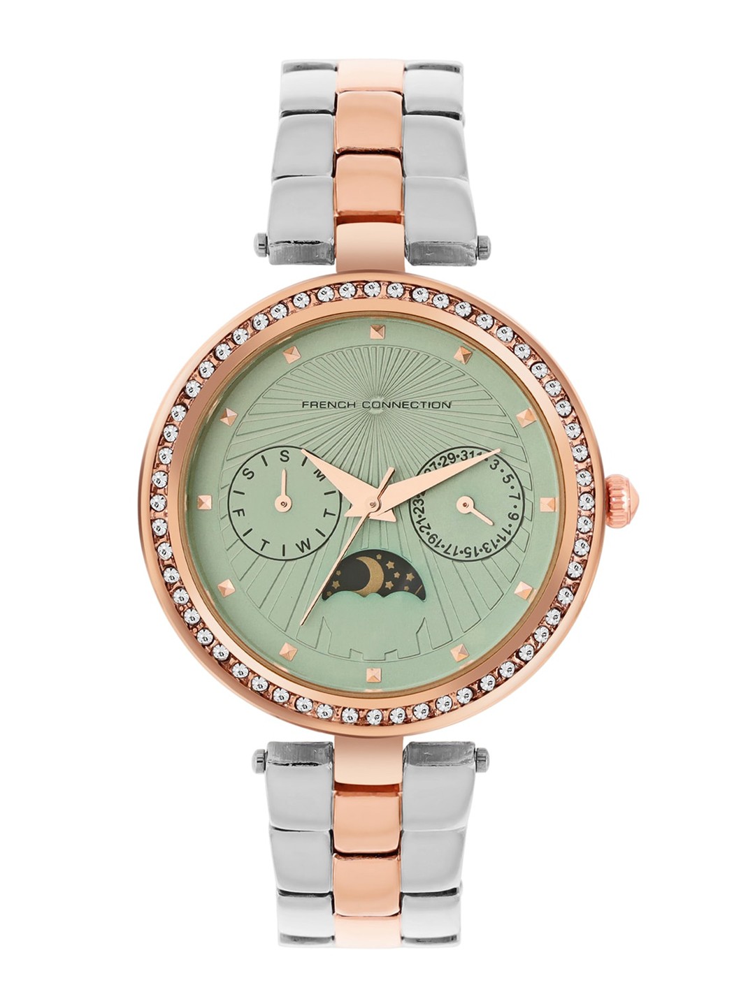

French Connection Women Water Resistance Bracelet Style Analogue Watch FCN017D, Silver