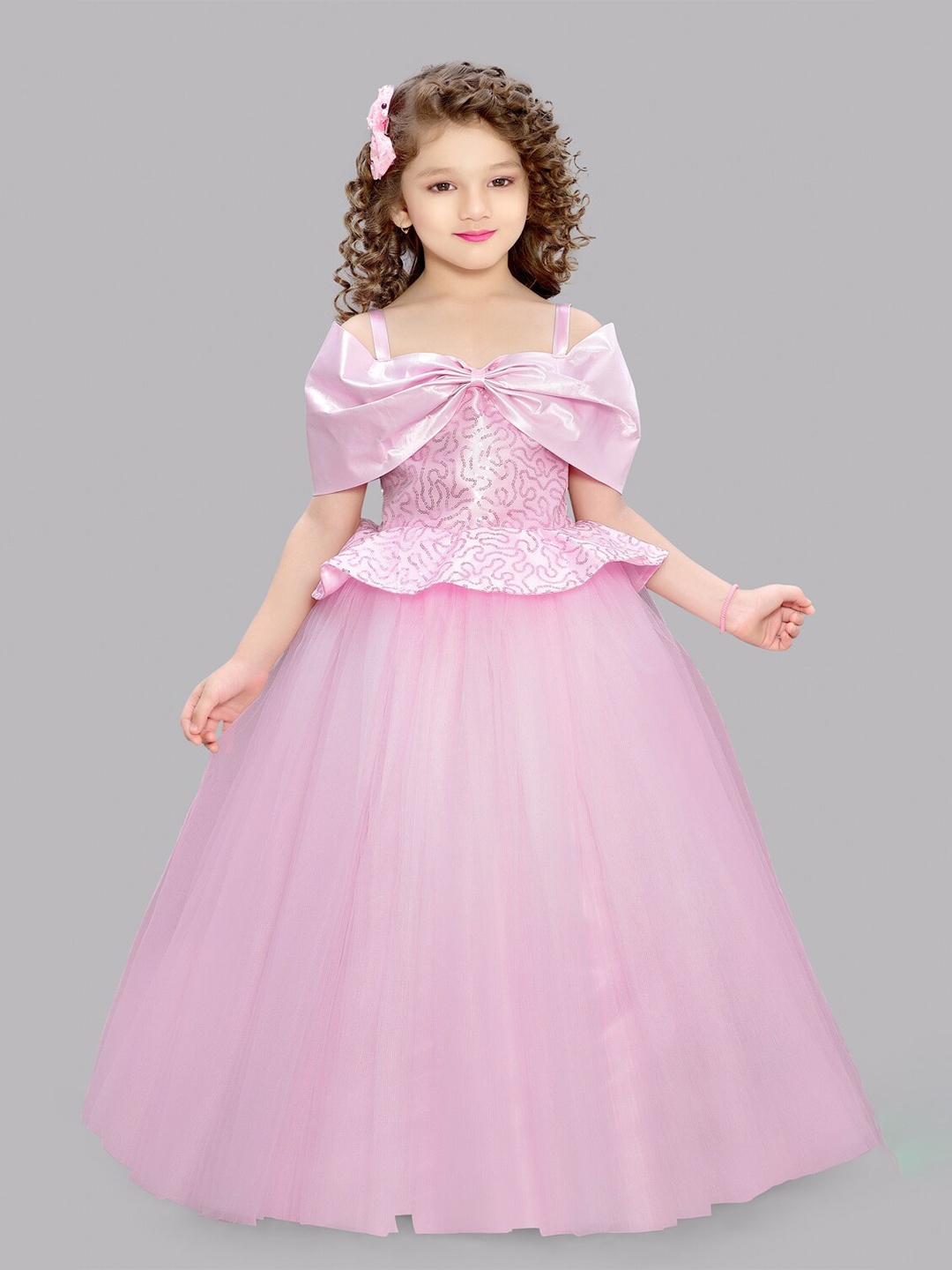 

Pink Chick Girls Embellished Fit & Flare Maxi Dress