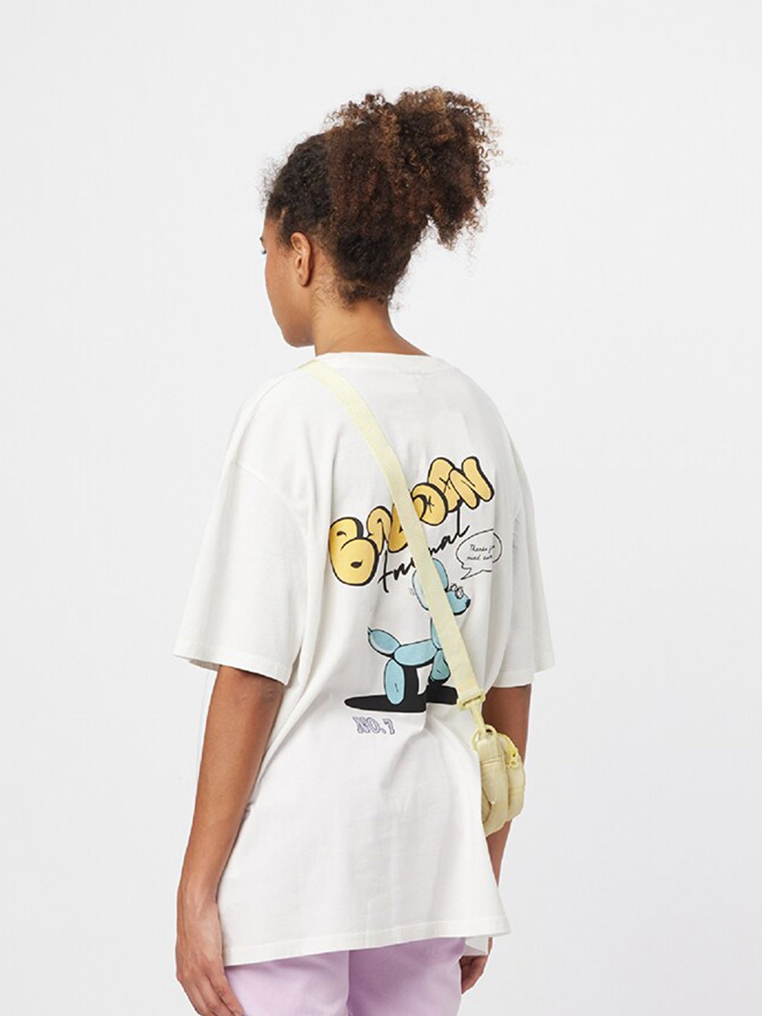 

Koovs Graphic Printed Drop Shoulder Relaxed Fit Pure Cotton T-Shirt, White