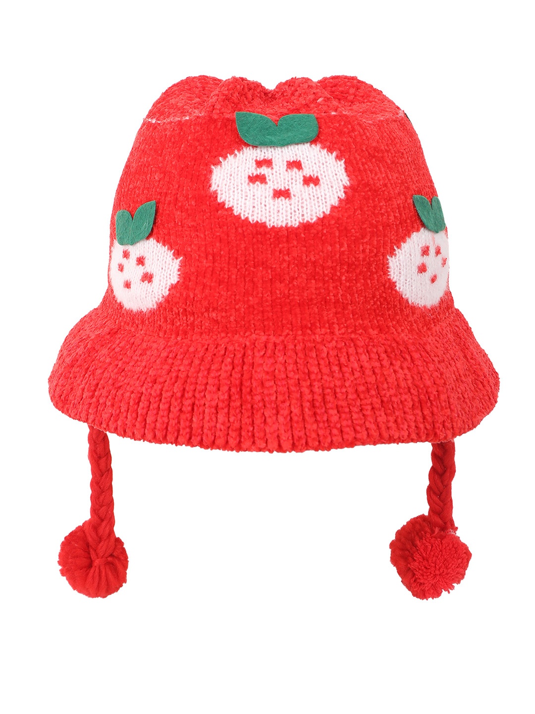 

FabSeasons Kids Printed Beanie, Red