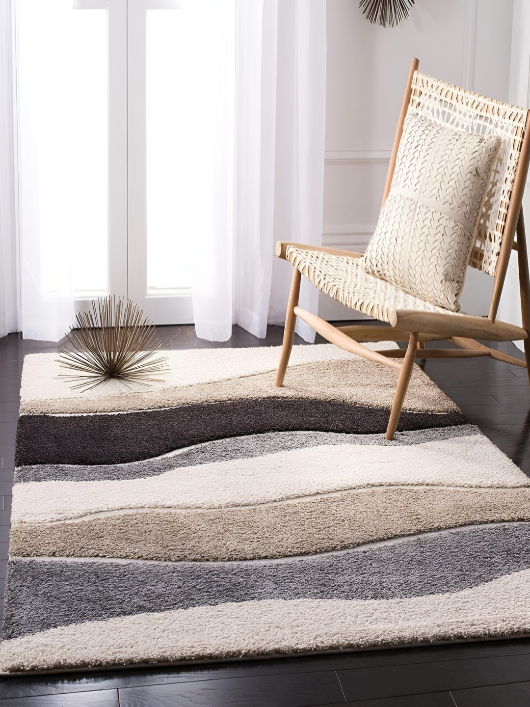 

Asad Emporium Rugs Beige Floral Anti Skid Carpet