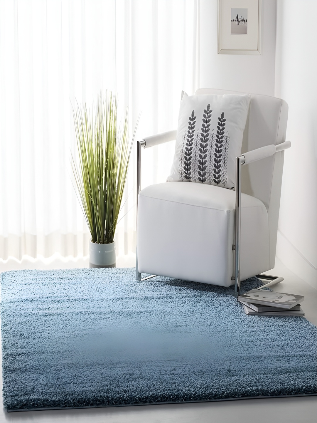 

Asad Emporium Rugs Turquoise Blue Floral Anti-Skid Carpet