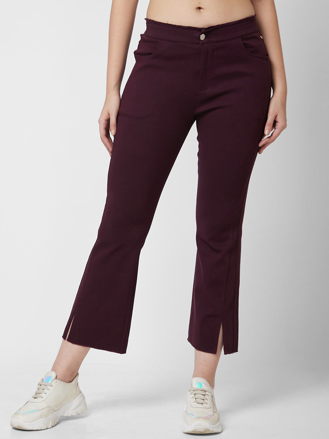 

SPYKAR Women Mid-Rise Track Pants, Red