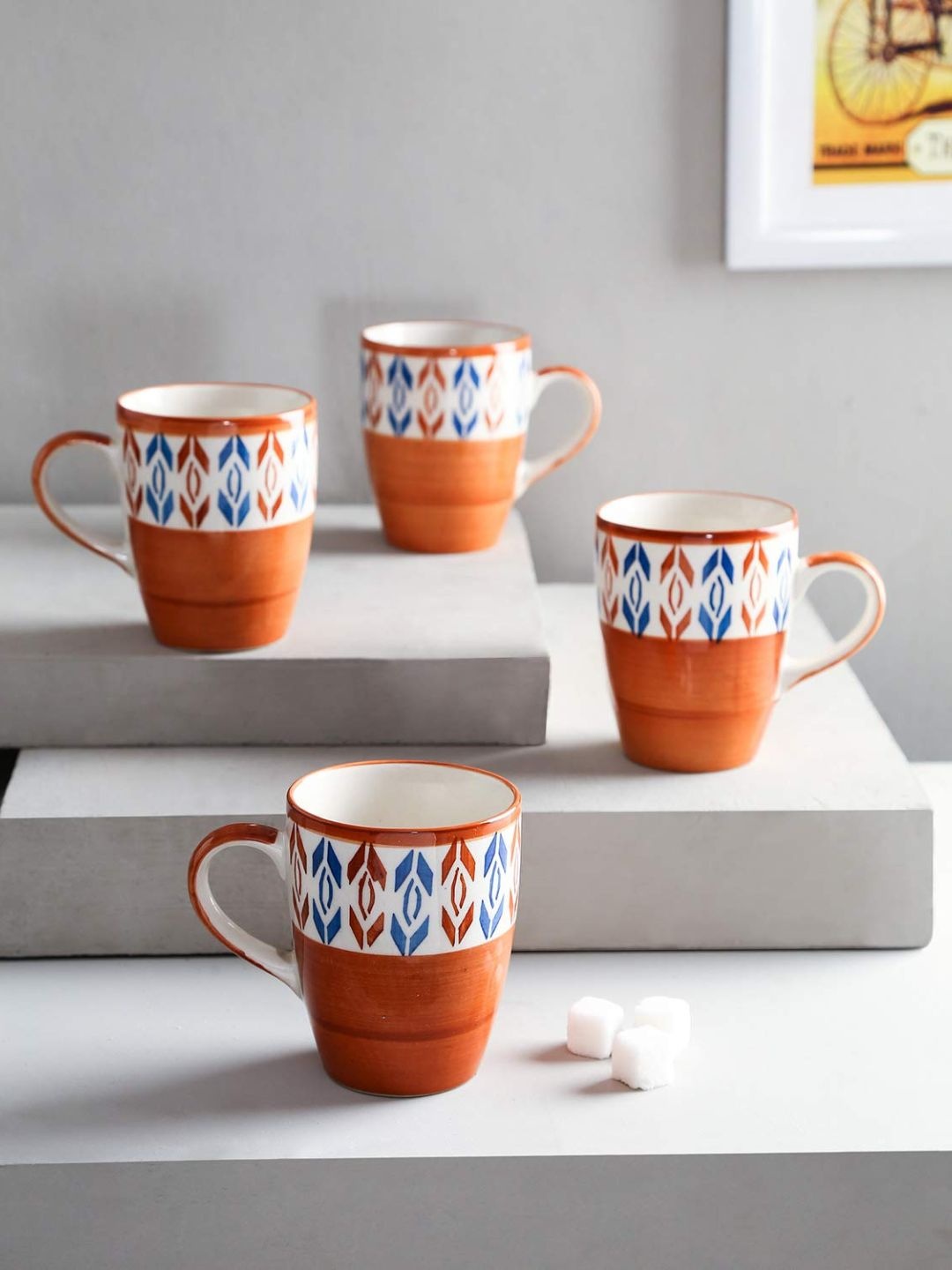 

Kittens Red 4 Pieces Ceramic Glossy Mugs 270 ml