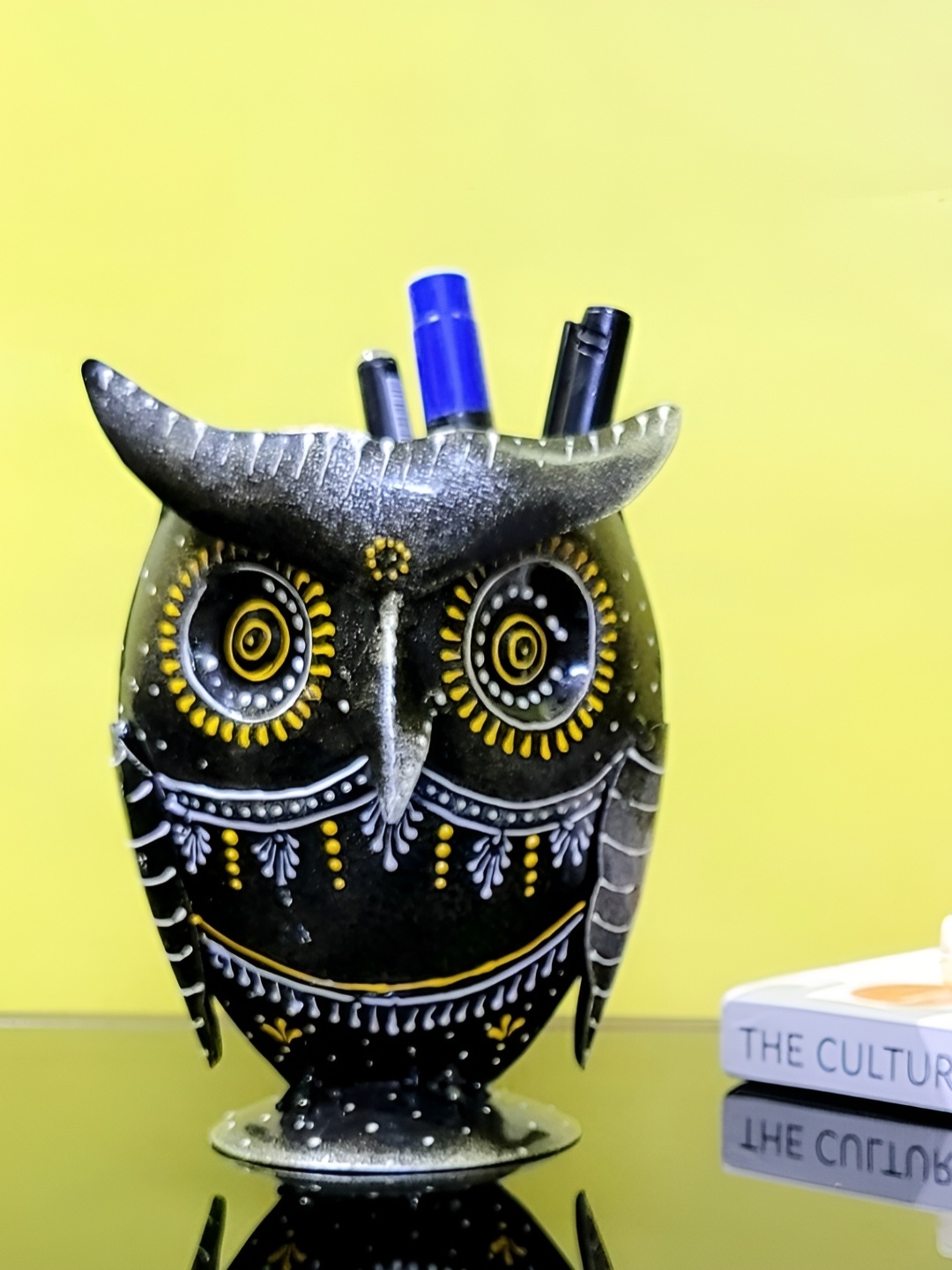 

Kittens Black & White Owl Metal Figurine Showpiece