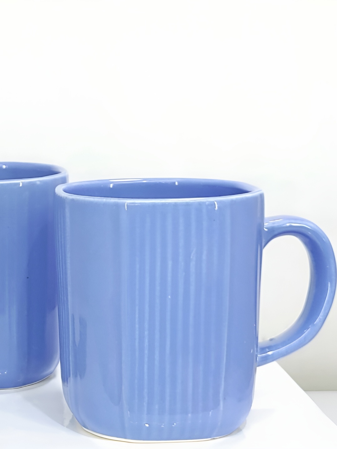 

Kittens Blue 2 Pieces Handcrafted and Hand Painted Solid Ceramic Glossy Cups and Mugs