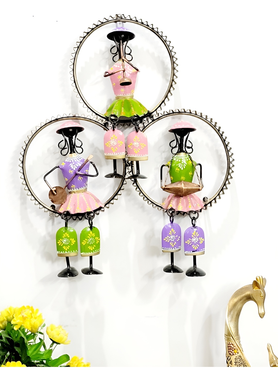 

Kittens Pink & Purple 3 Musician Dolls Hanging Wall Decor