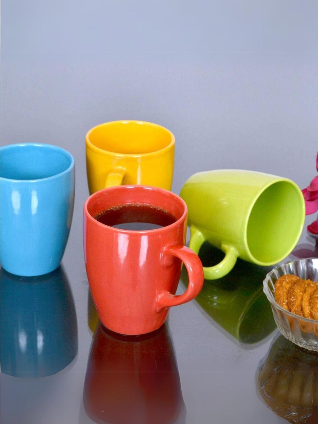 

Kittens Blue & Red 4 Pieces Ceramic Glossy Mugs 330ml