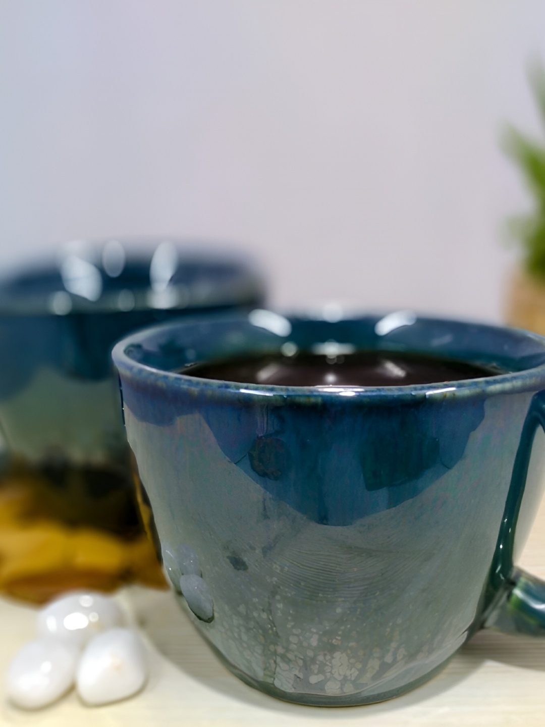

Kittens Green 2 Pieces Solid Ceramic Glossy Mugs 375 ml