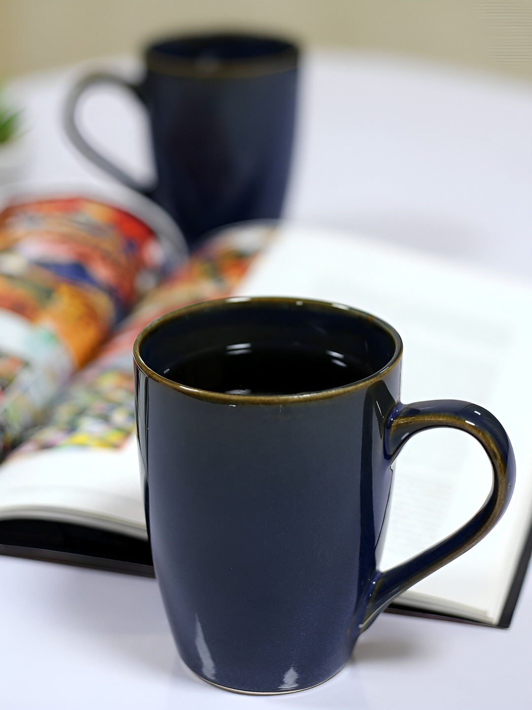 

Kittens Blue 6 Pieces Solid Ceramic Glossy Mugs 320 ml