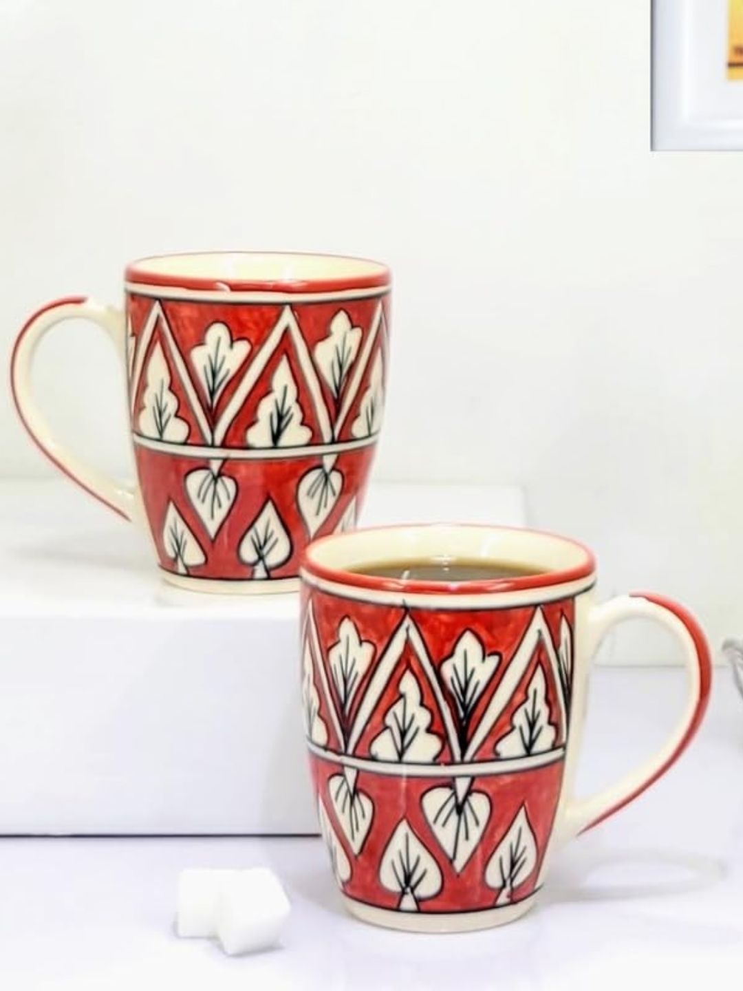 

Kittens White & Red 2 Pieces Printed Ceramic Glossy Mugs 340ml