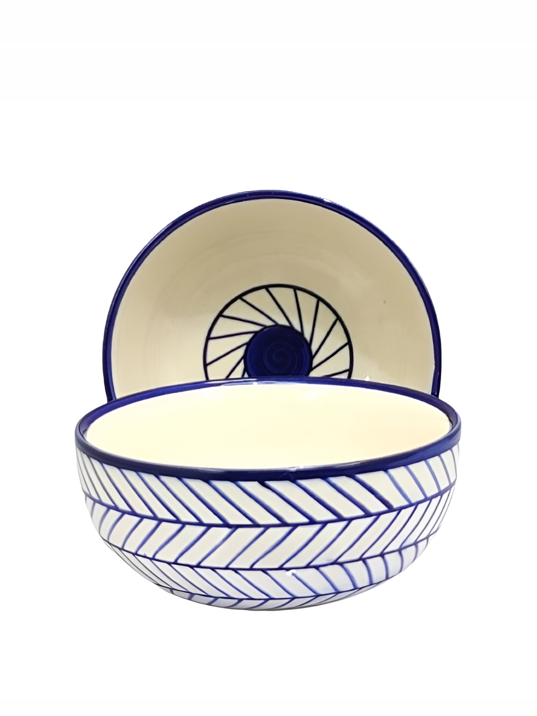 

Kittens Blue 2 Pieces Printed Ceramic Handcrafted Glossy Bowls