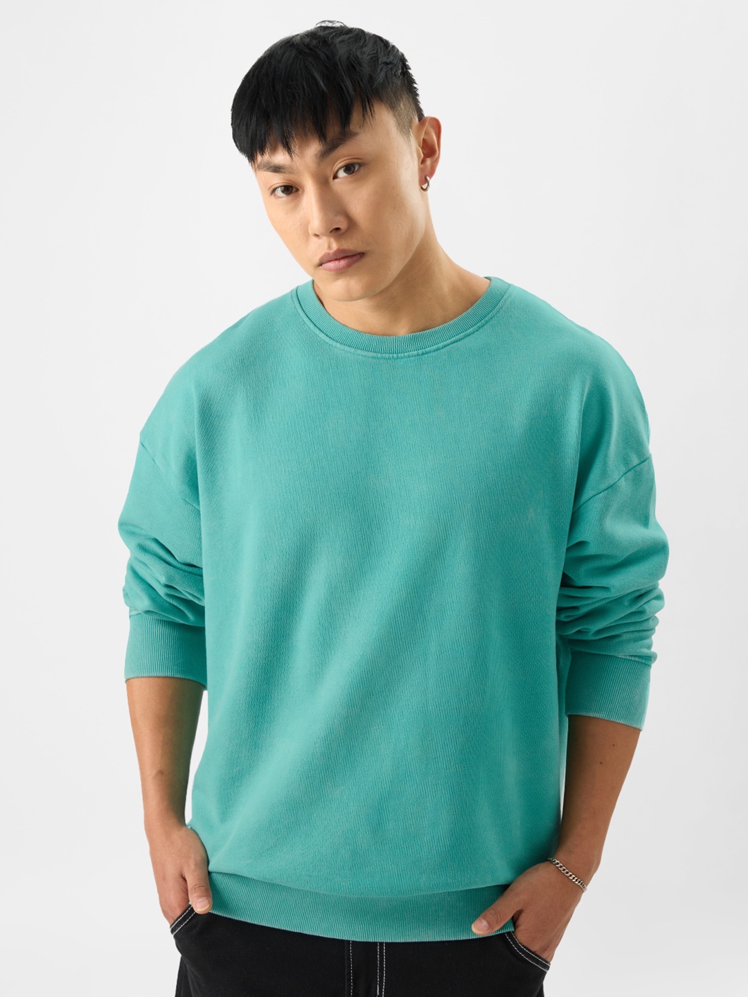 

The Souled Store Round Neck Long Sleeves Pullover, Blue