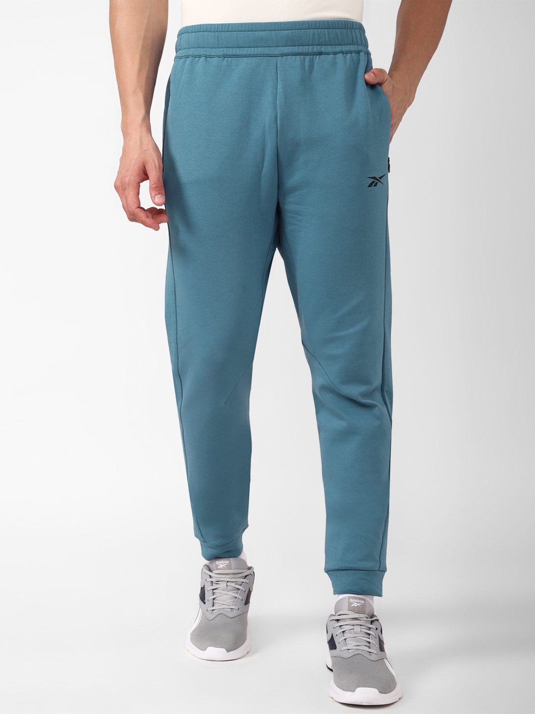 

Reebok Men Dreamblend Mid-Rise Joggers, Blue