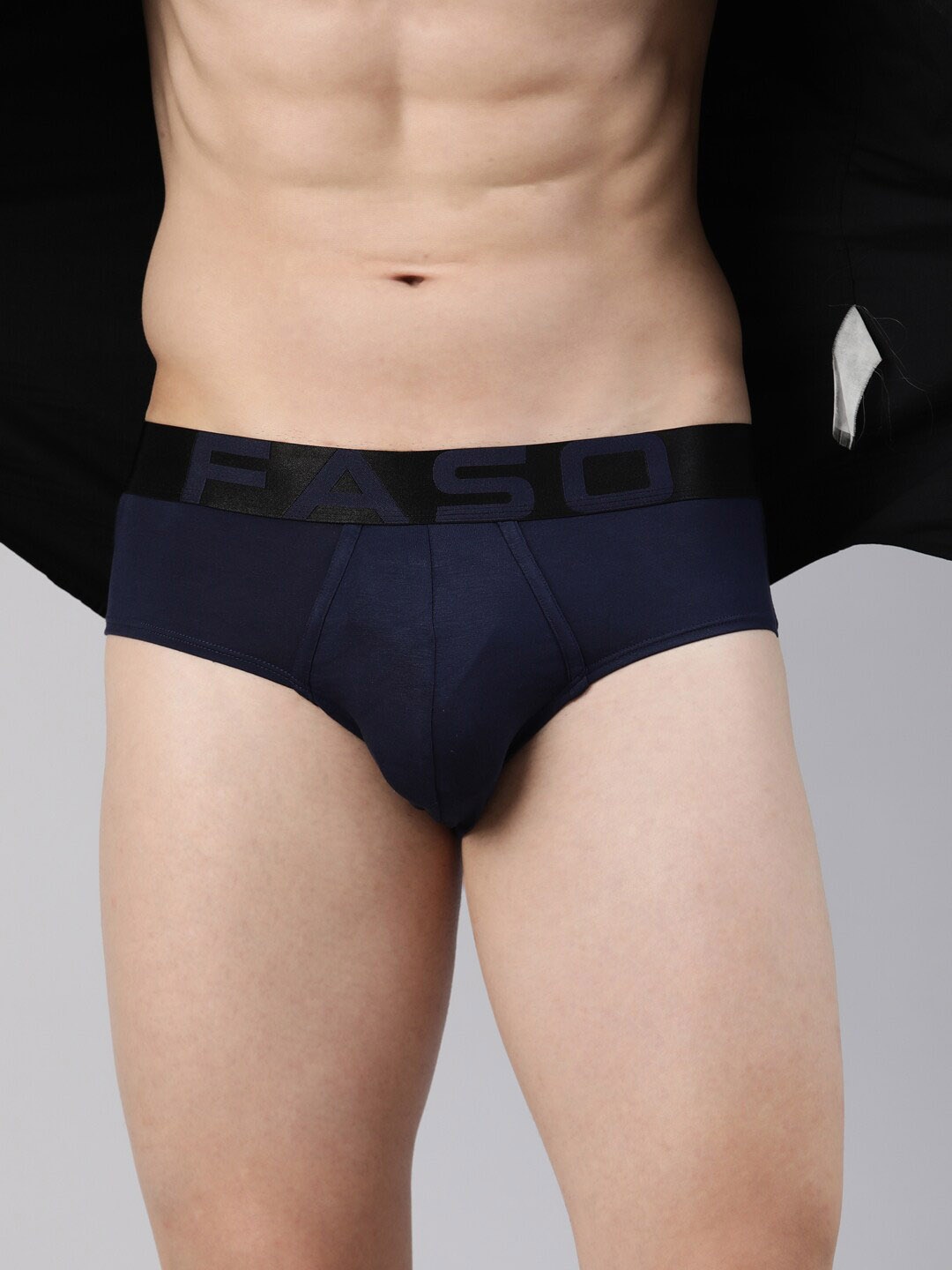 

FASO Mid-Rise Basic Briefs FA3014-SQ-NAVY, Navy blue