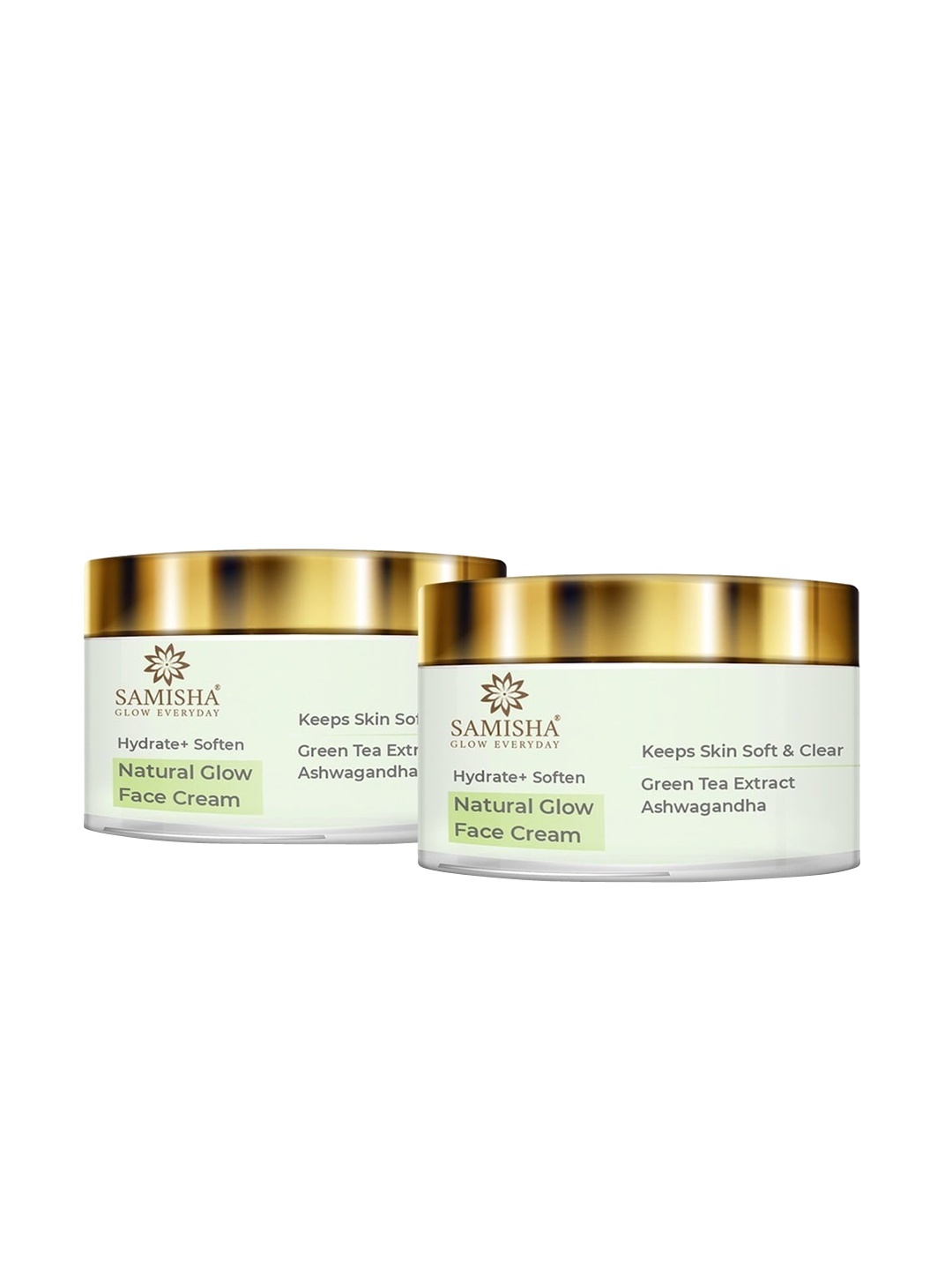

SAMISHA Set of 2 Natural Glow Face Cream With Green Tea & Ashwagandha, White