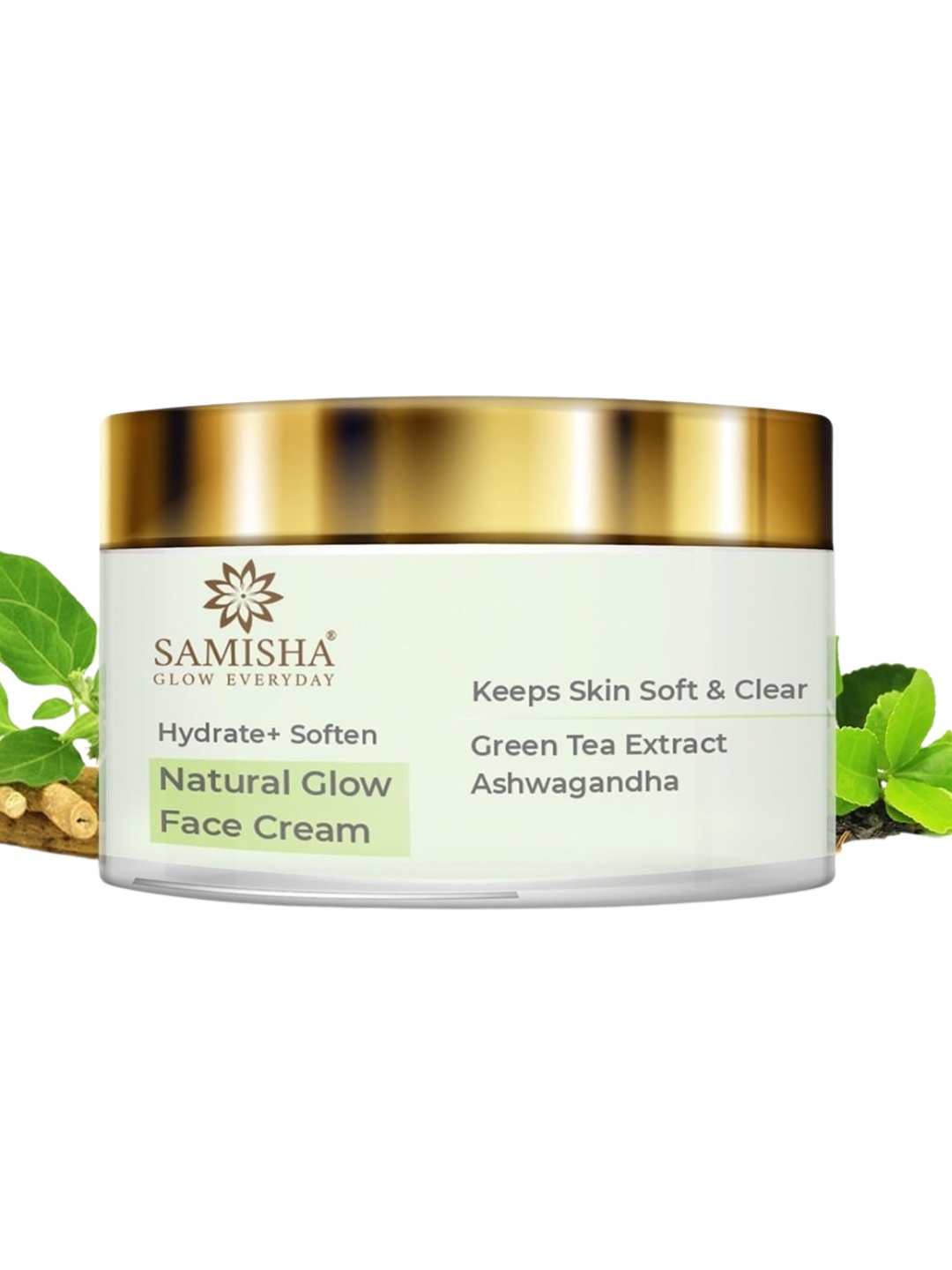 

SAMISHA Natural Glow Face Cream With Green Tea & Ashwagandha, White
