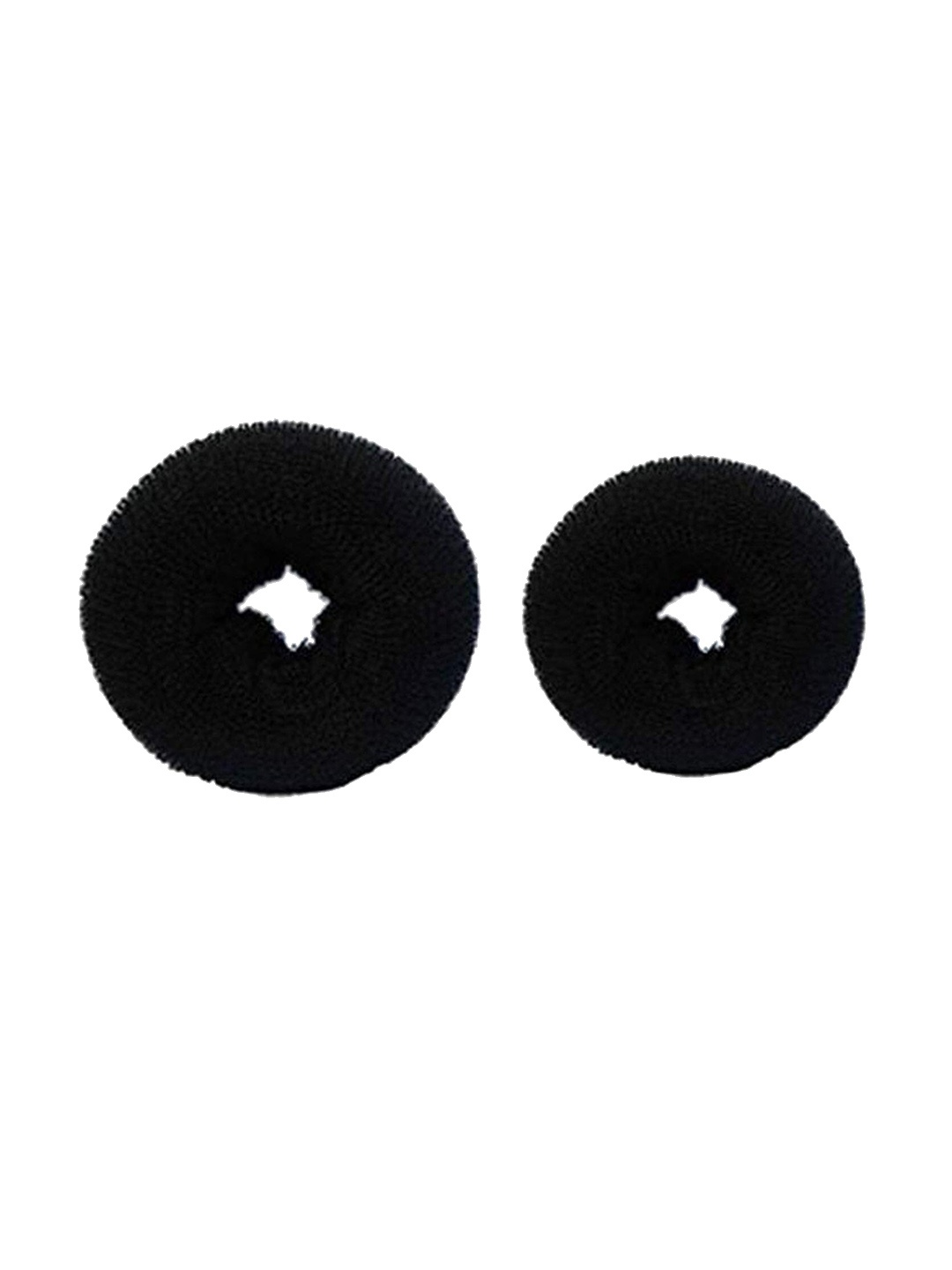 

CHRONEX Set Of 2 Hair Donut Bun, Black
