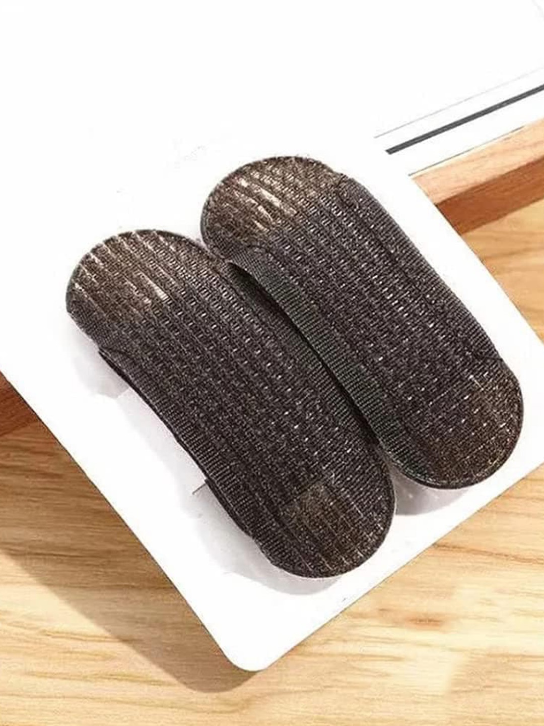 

Chronex 2 Pcs, Sponge Puff Maker, Sponge Bump up Hair Volume, Bun Maker Clips, Black