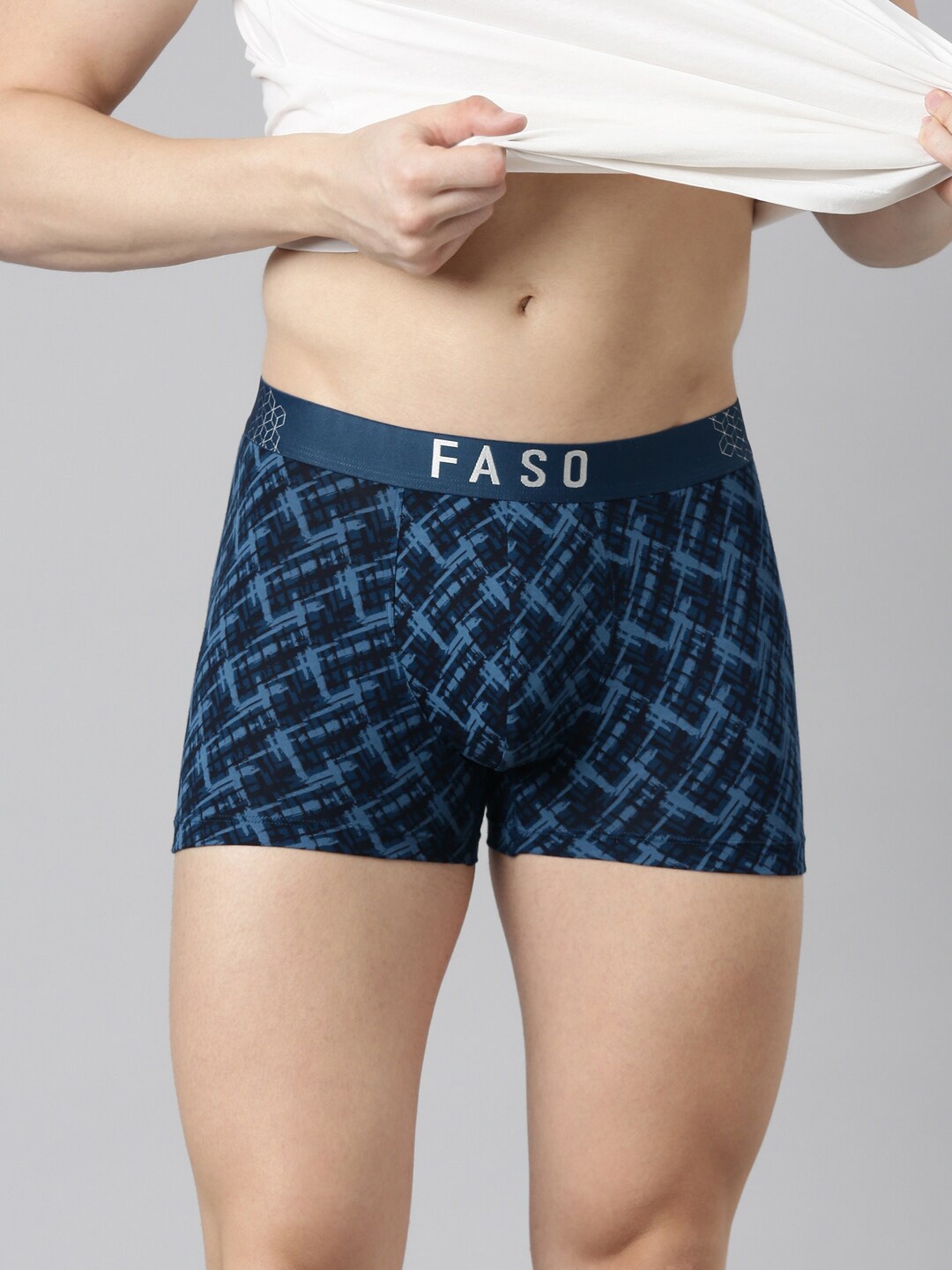 

FASO Printed Organic Cotton Trunk FS3007-SQ-POSEIDONBLUE, Blue