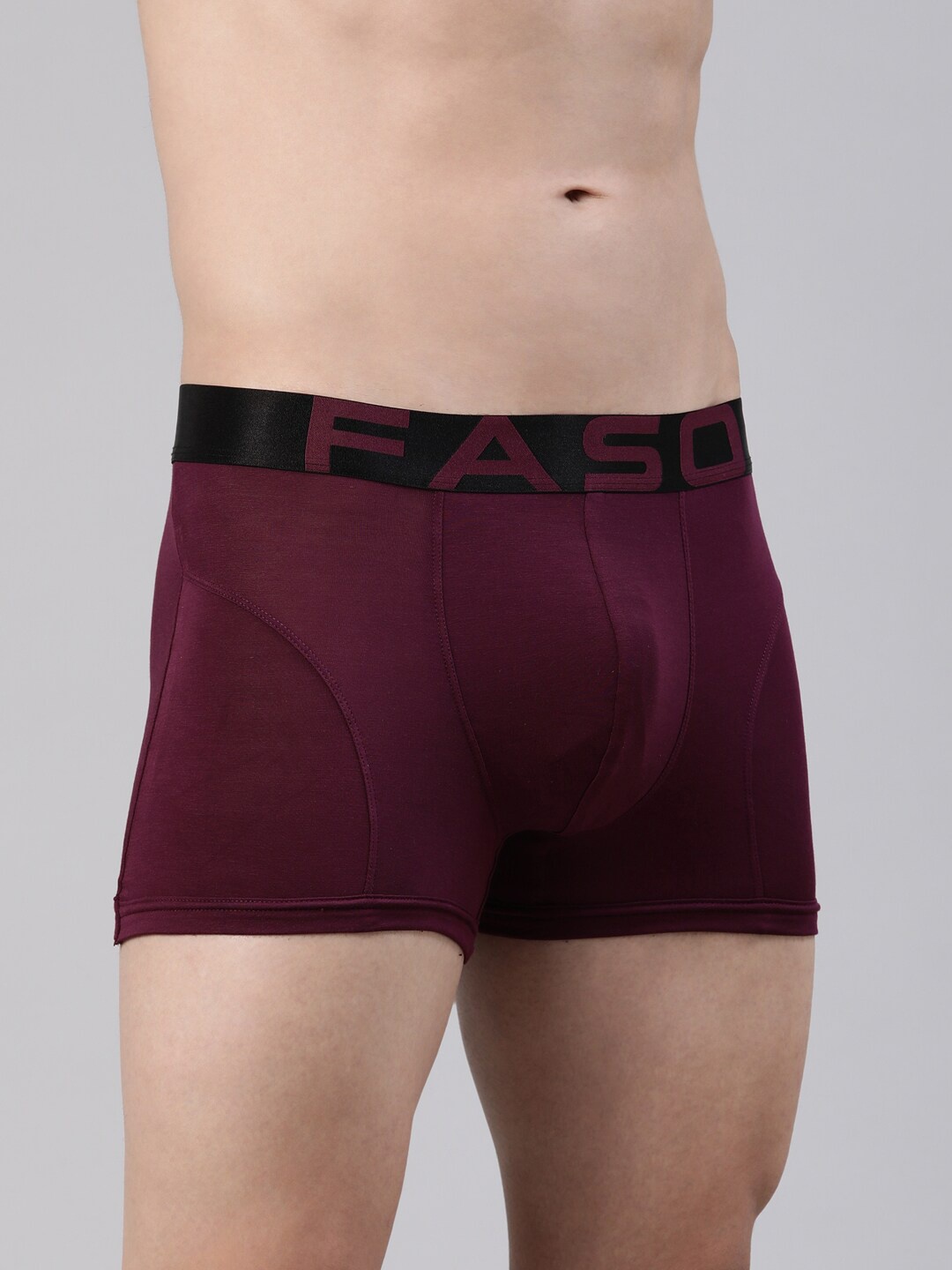 

FASO Brand Logo Printed Modal Trunk FA3017-SQ-BURGUNDY