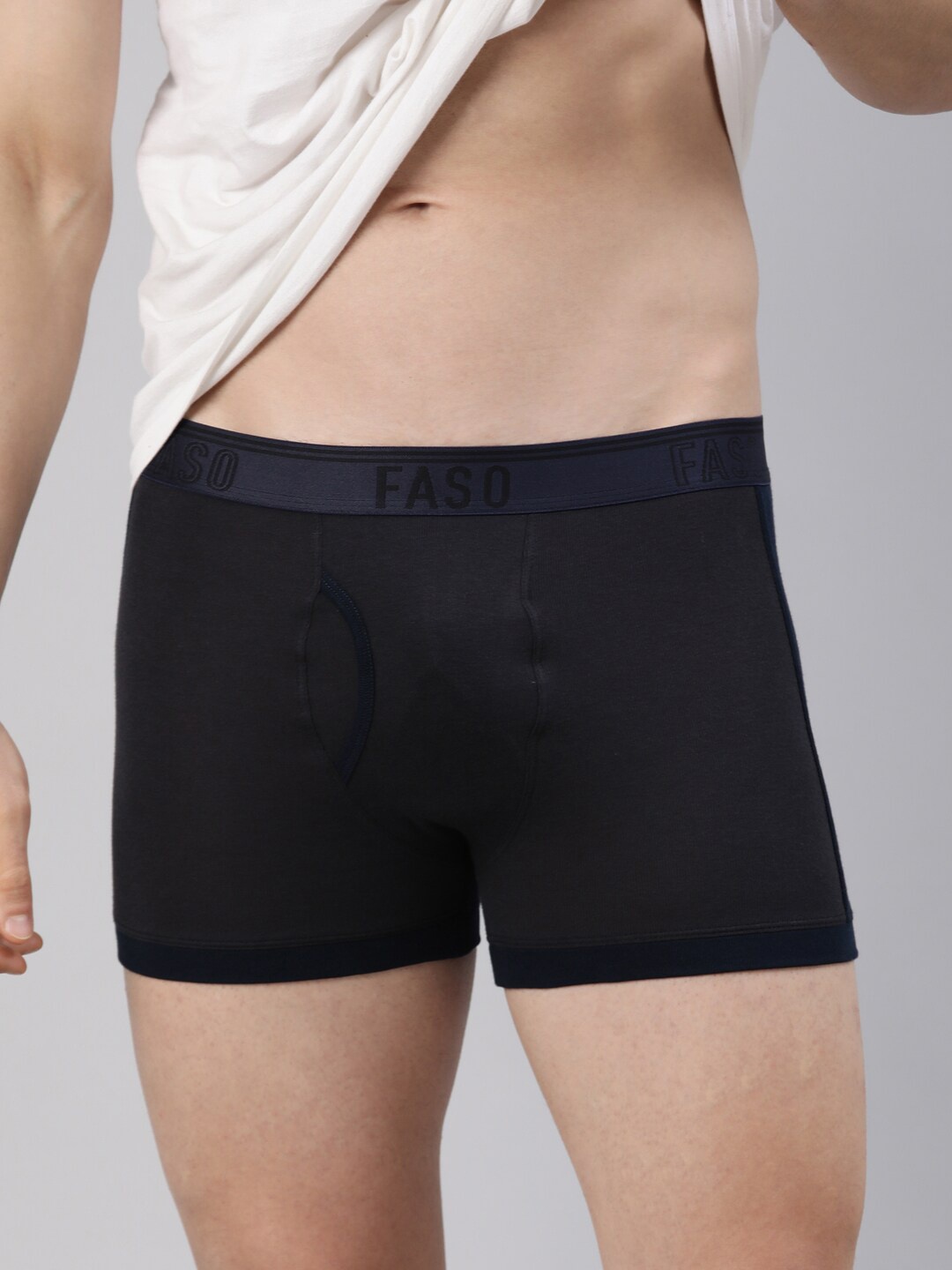 FASO Breathability Cotton Trunk FA1506-SQ-NAVY, Navy blue