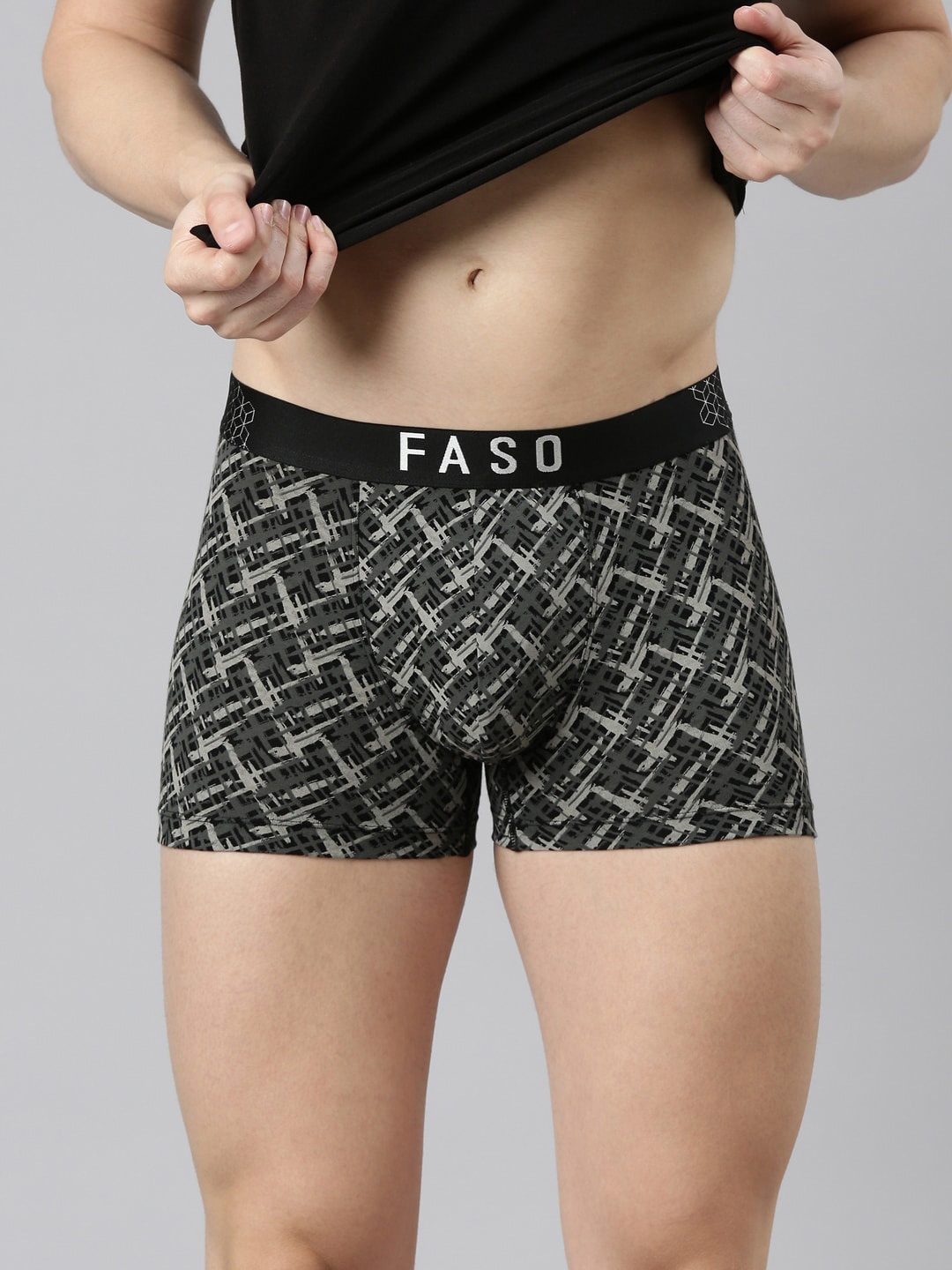 

FASO Printed Organic Cotton Trunk FS3007-SQ-BLACK