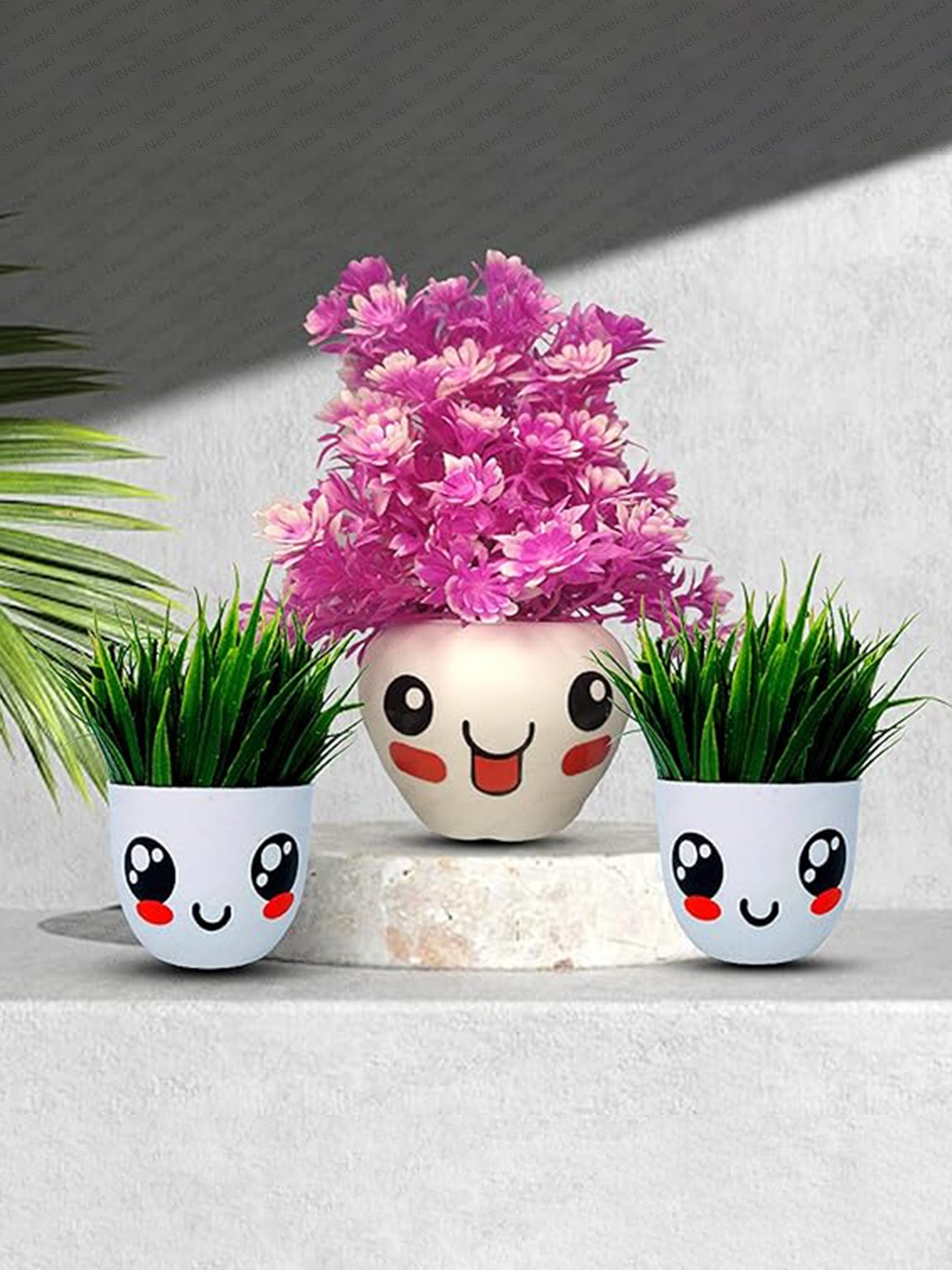 

NEKI Pink Artificial Flower With Pot