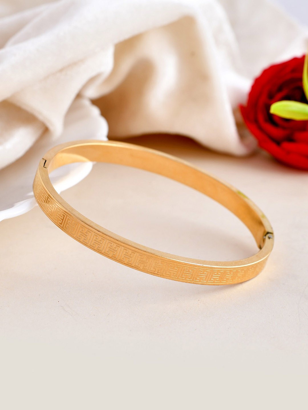 

VOJ Unisex Gold-Plated Kada Bracelet