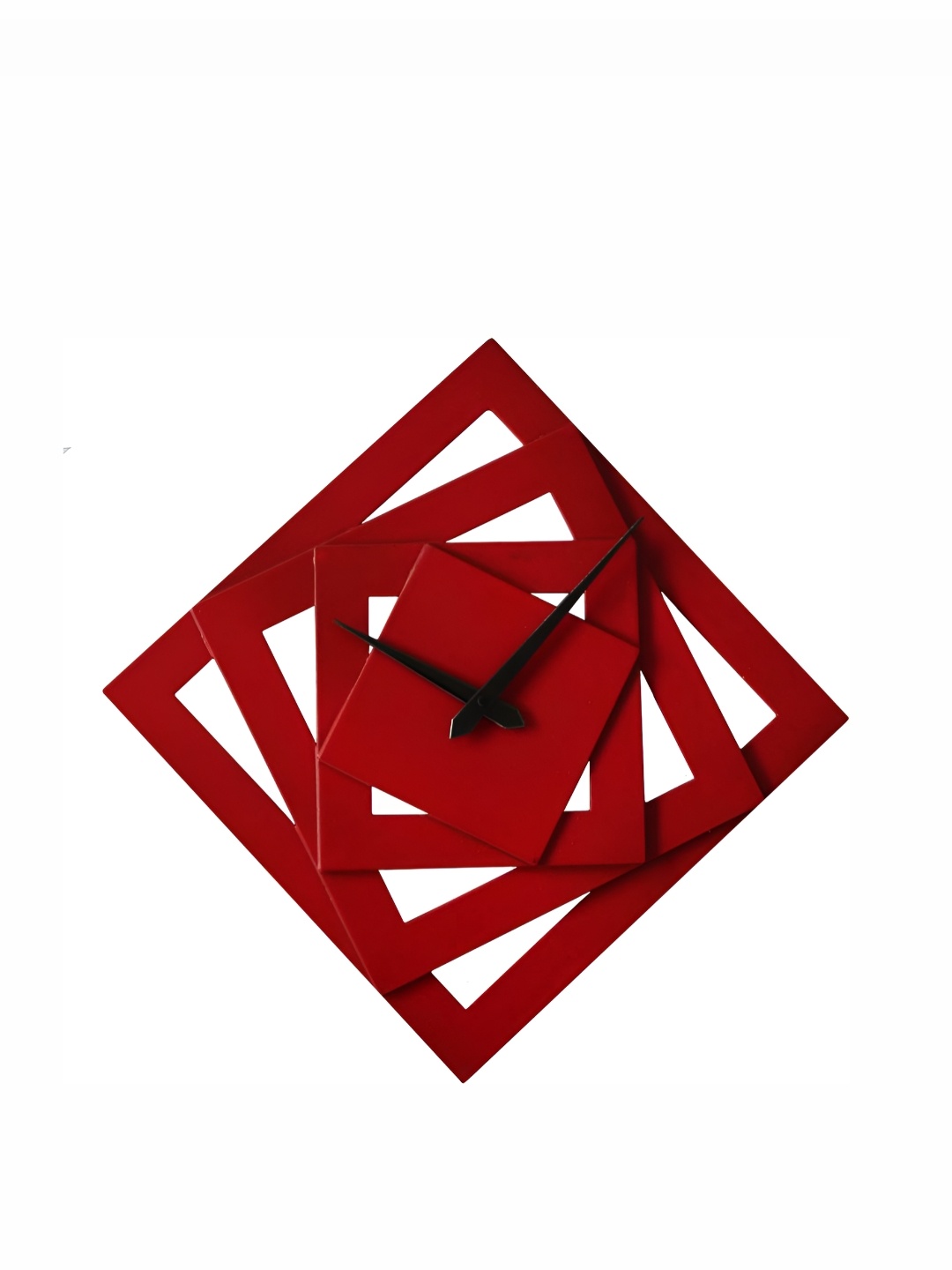 

Crimson Knot Red & Black Textured Square Contemporary Wall Clock