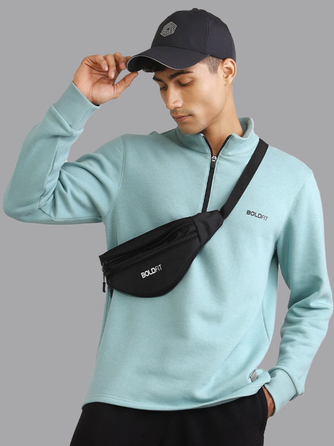 

BOLDFIT High Neck Cotton Pullover, Blue