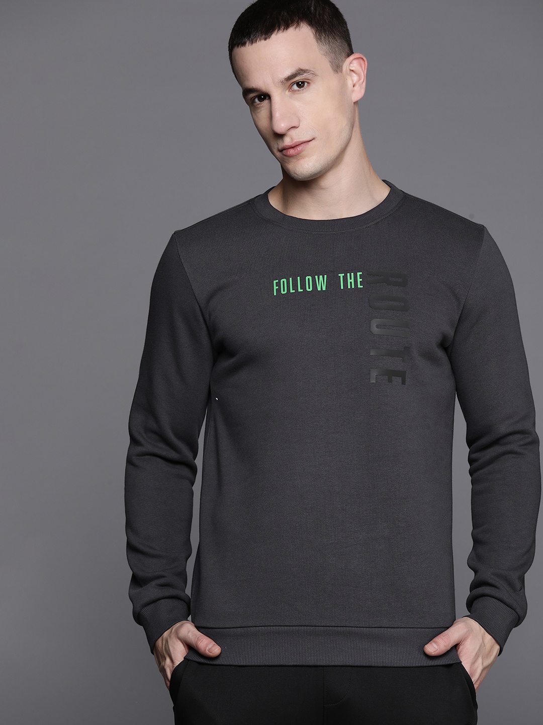 

HRX by Hrithik Roshan Men Printed Sweatshirt, Black