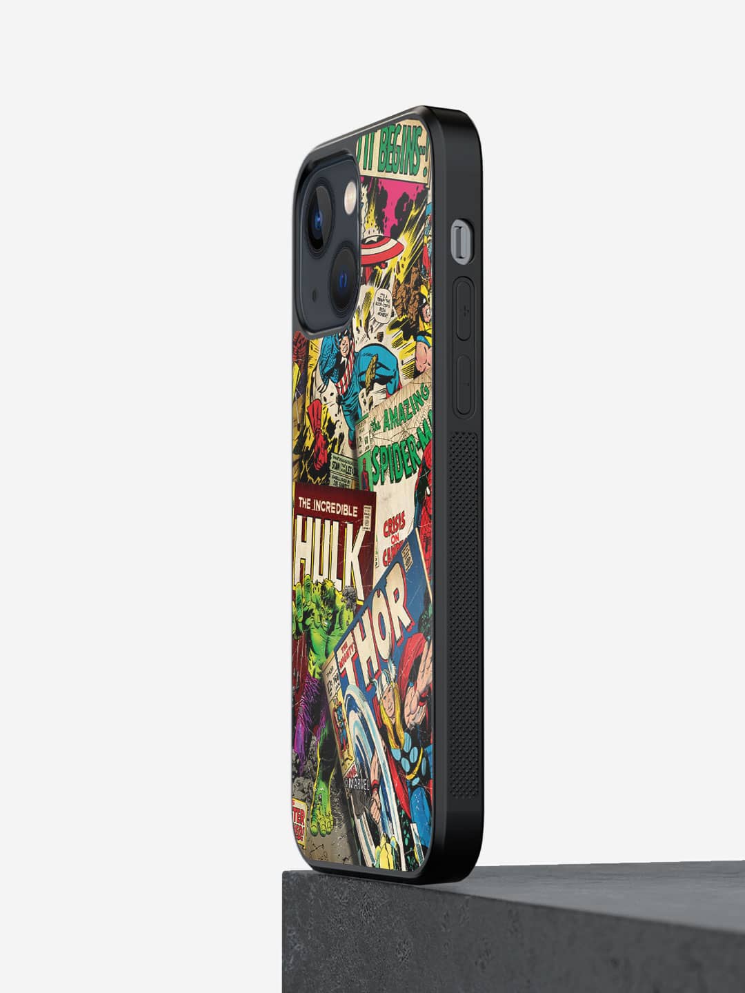 

macmerise Marvel Printed iPhone 13 Mini Phone Bumper Case Cover, Beige