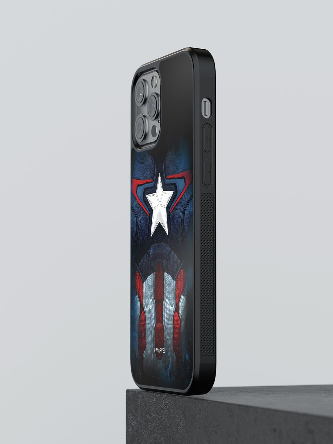 

macmerise Captain America Printed iPhone 12 Pro Max Phone Bumper Case Cover, Black