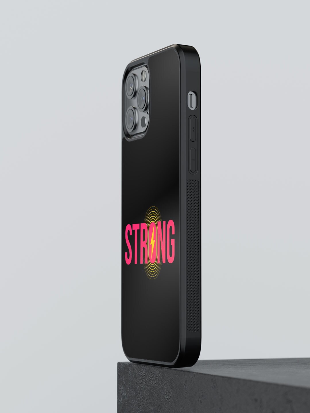 

macmerise Typography Printed iPhone 12 Pro Max Phone Bumper Case, Black