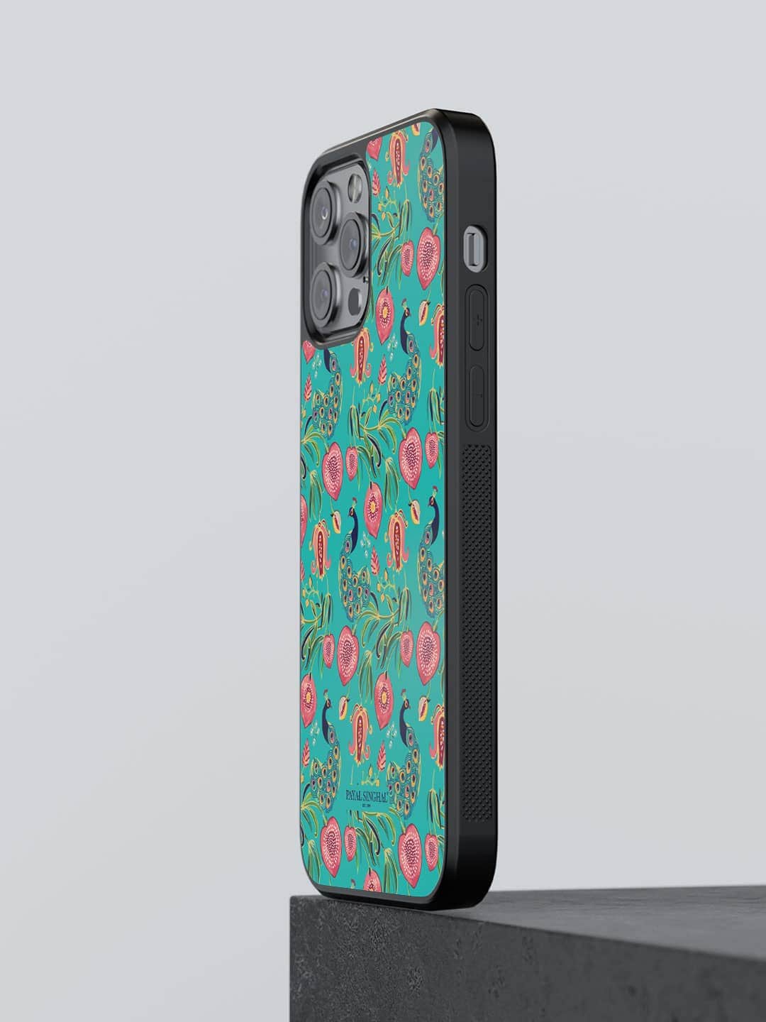 

macmerise Floral Printed iPhone 12 Pro Max Phone Bumper Case, Green