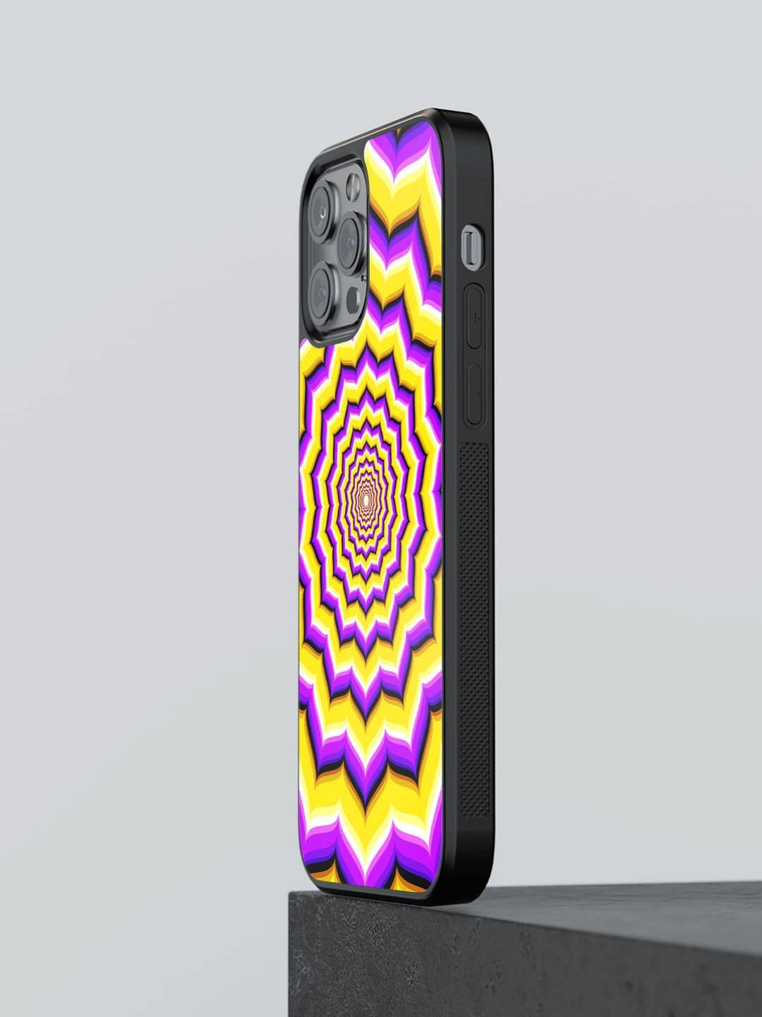 

macmerise Geometric Printed iPhone 12 Pro Max Phone Bumper Case, Yellow