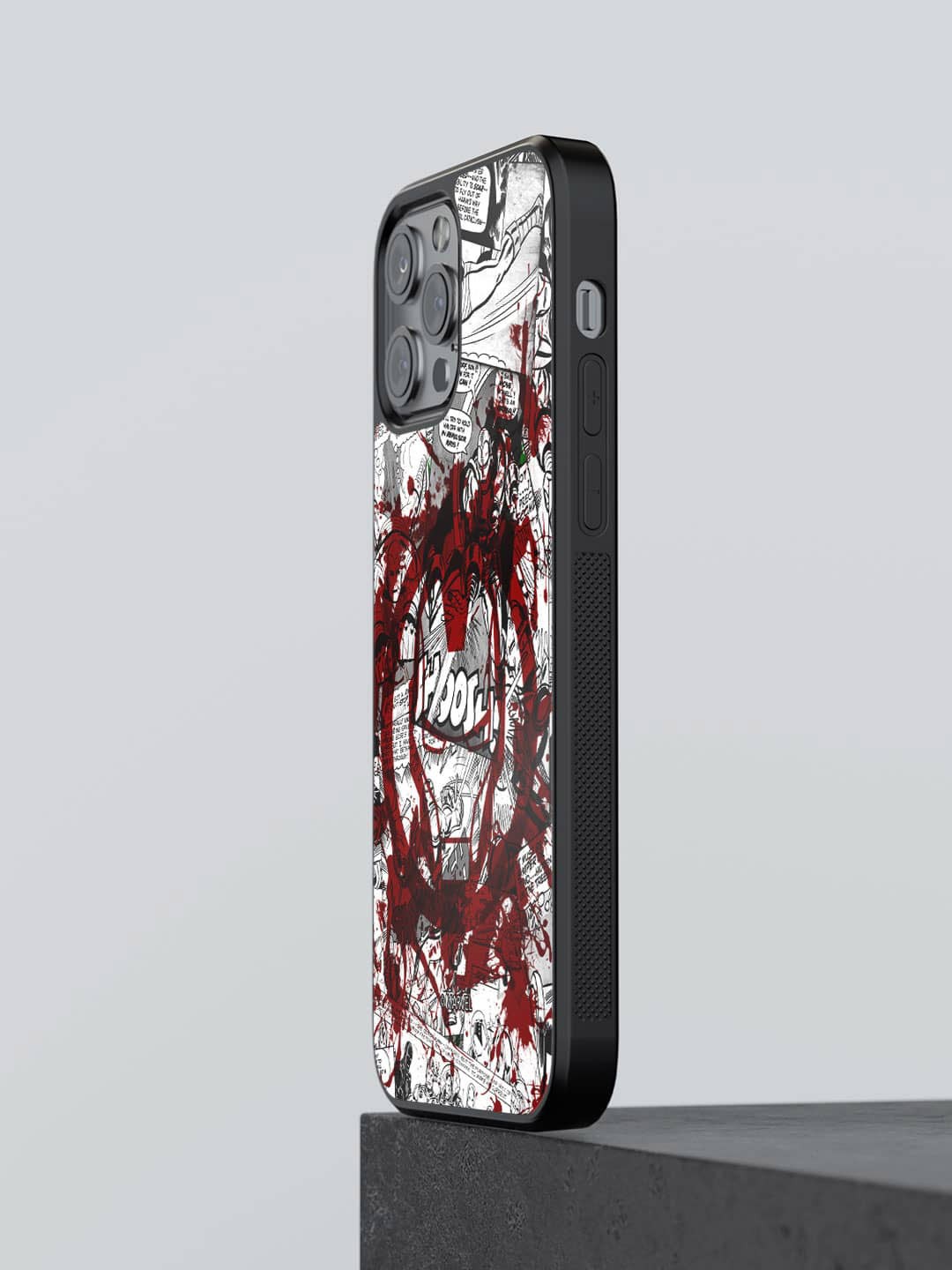 

macmerise Printed iPhone 12 Pro Max Phone Bumper Case, Black